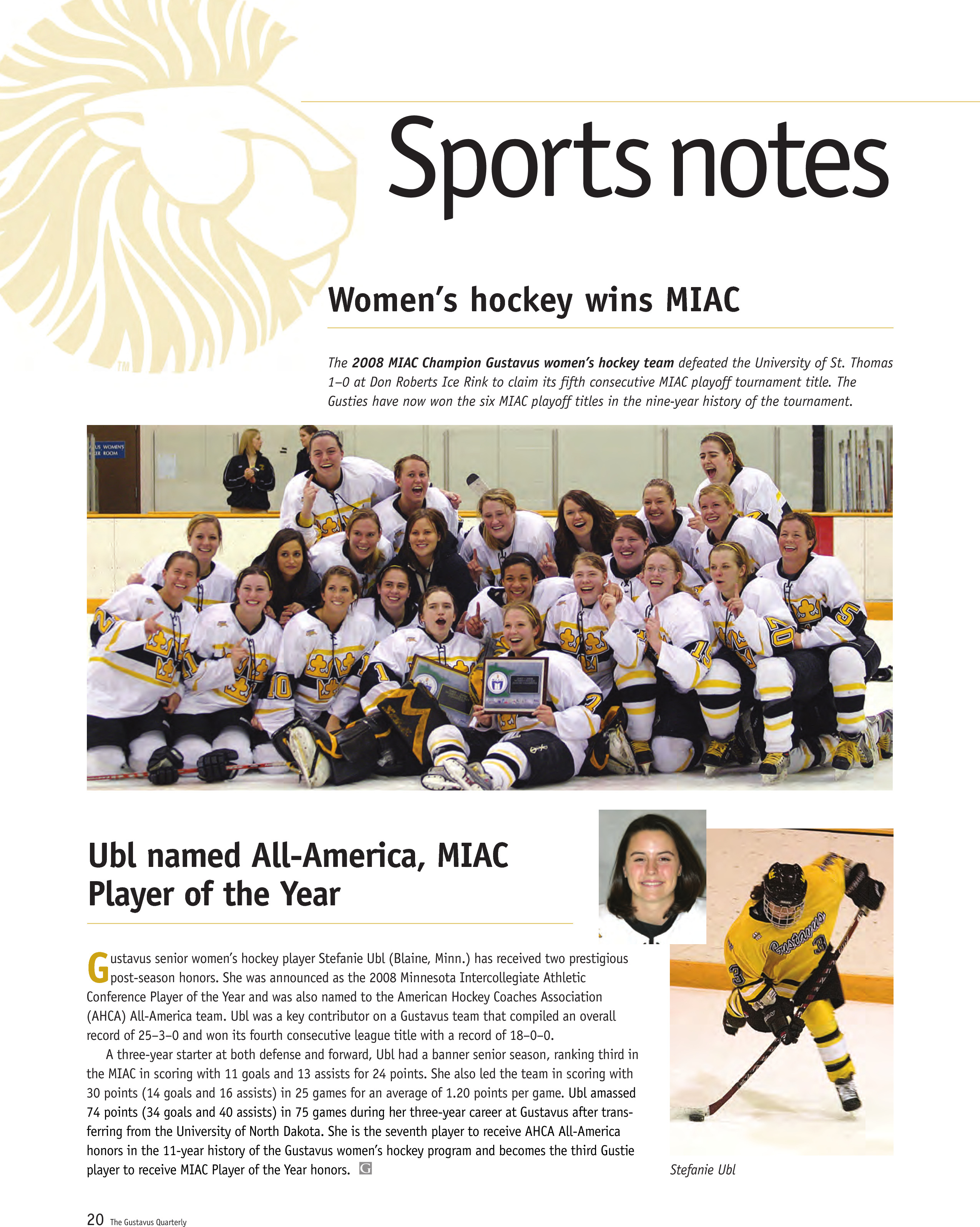 quarterly page