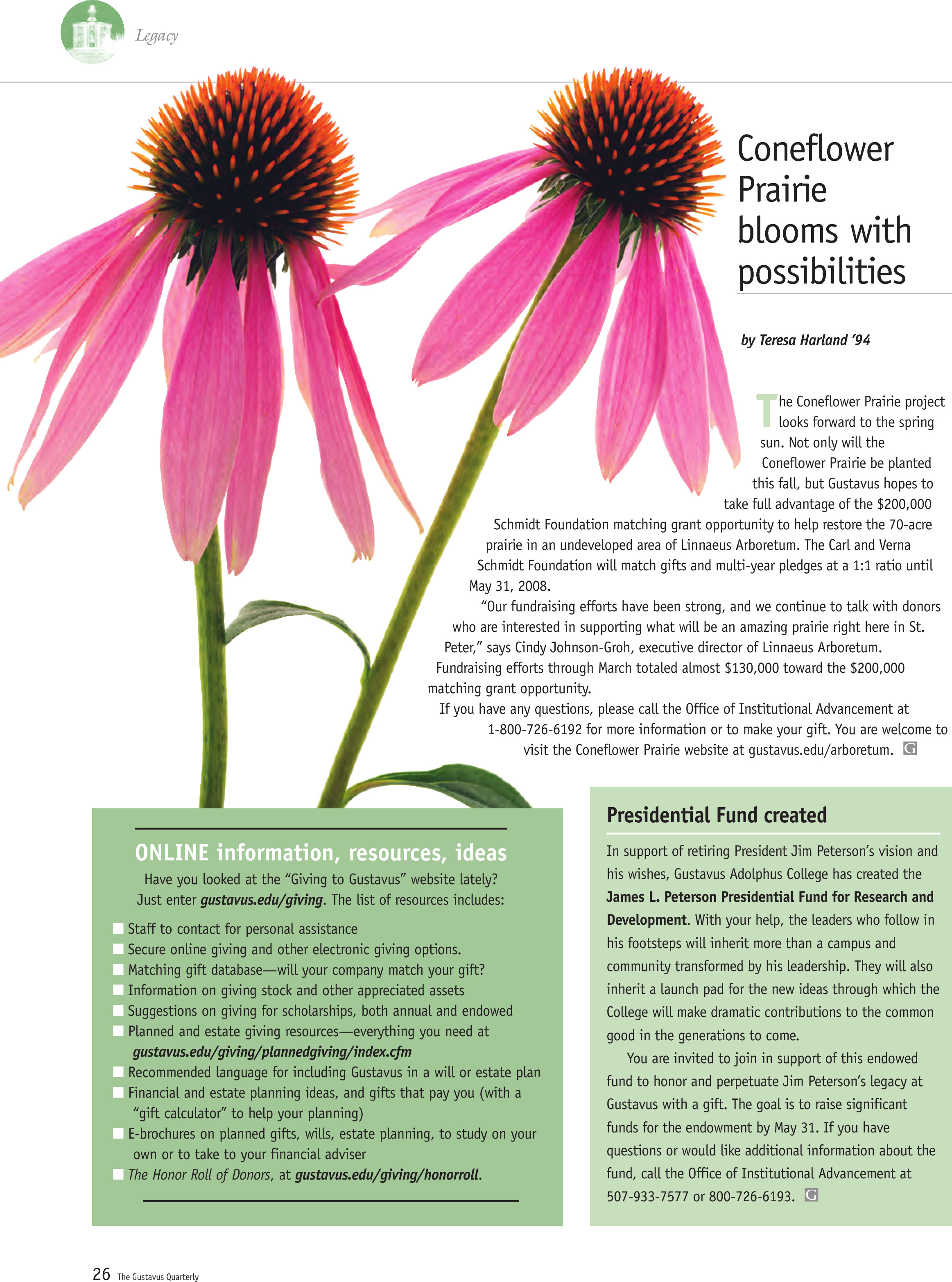 quarterly page