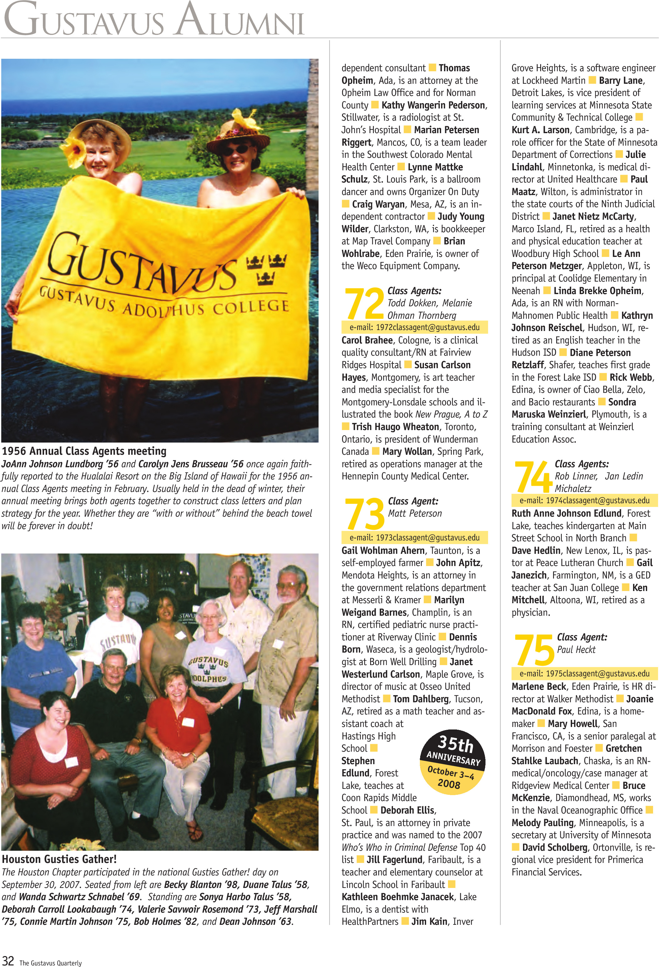 quarterly page