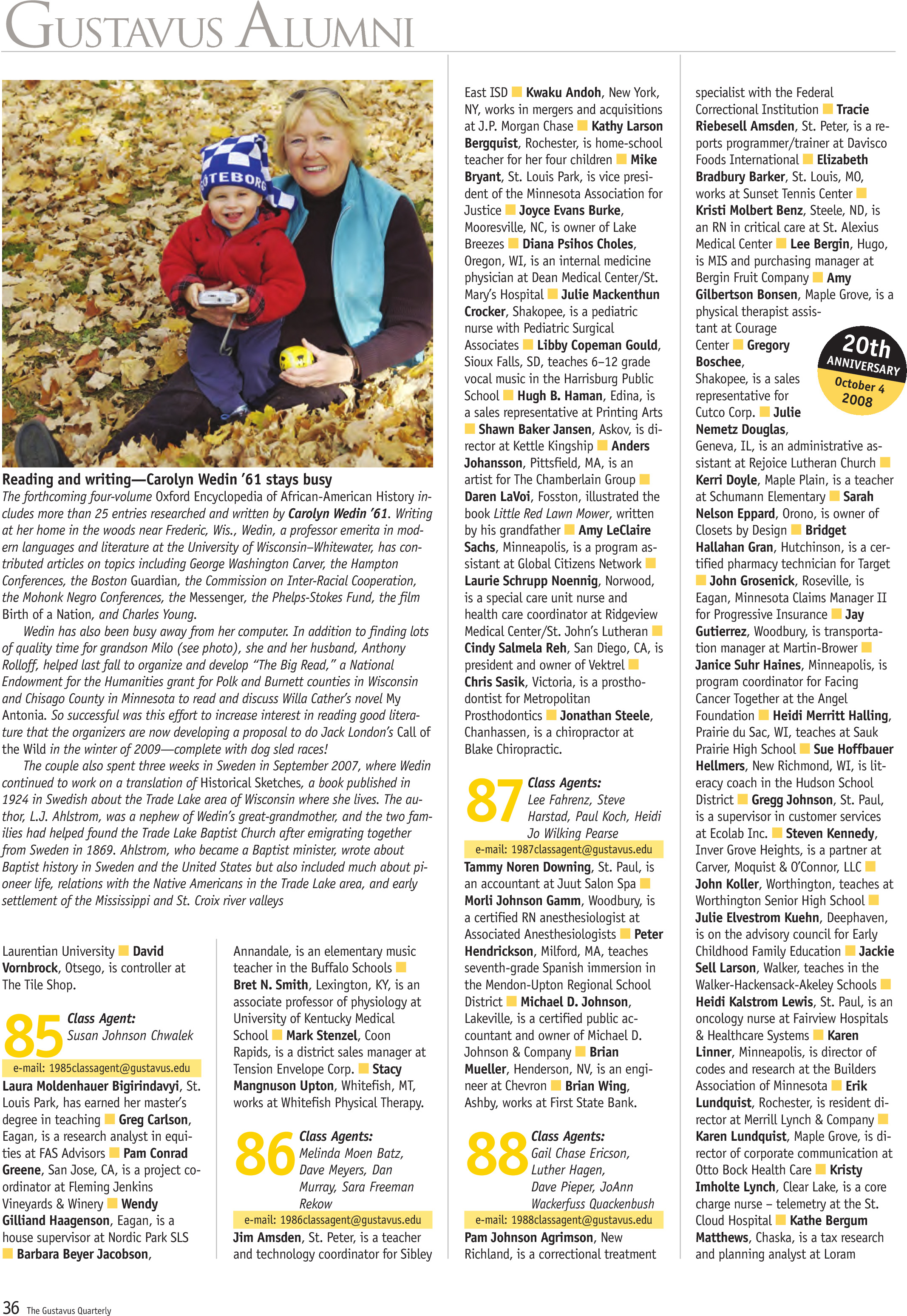 quarterly page
