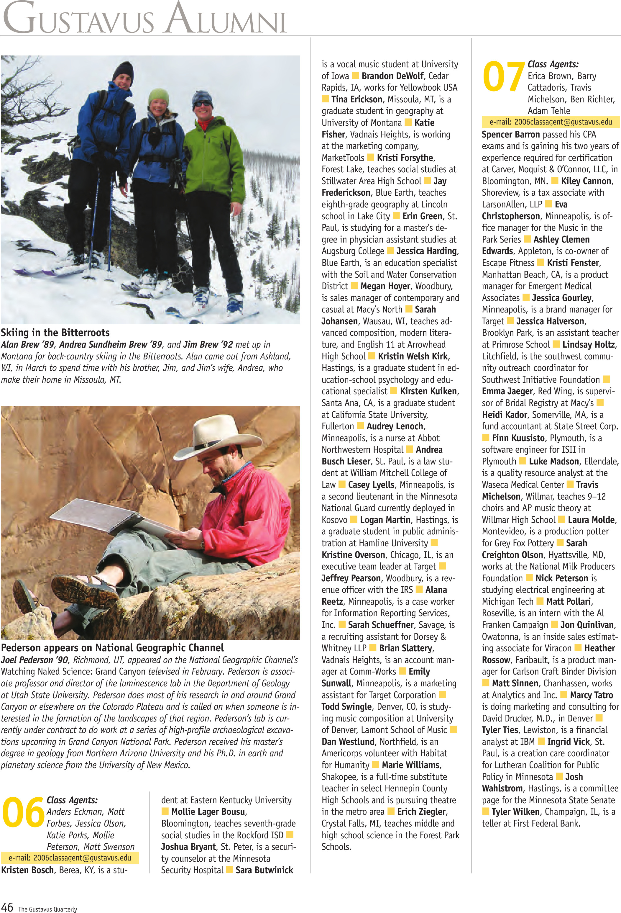 quarterly page