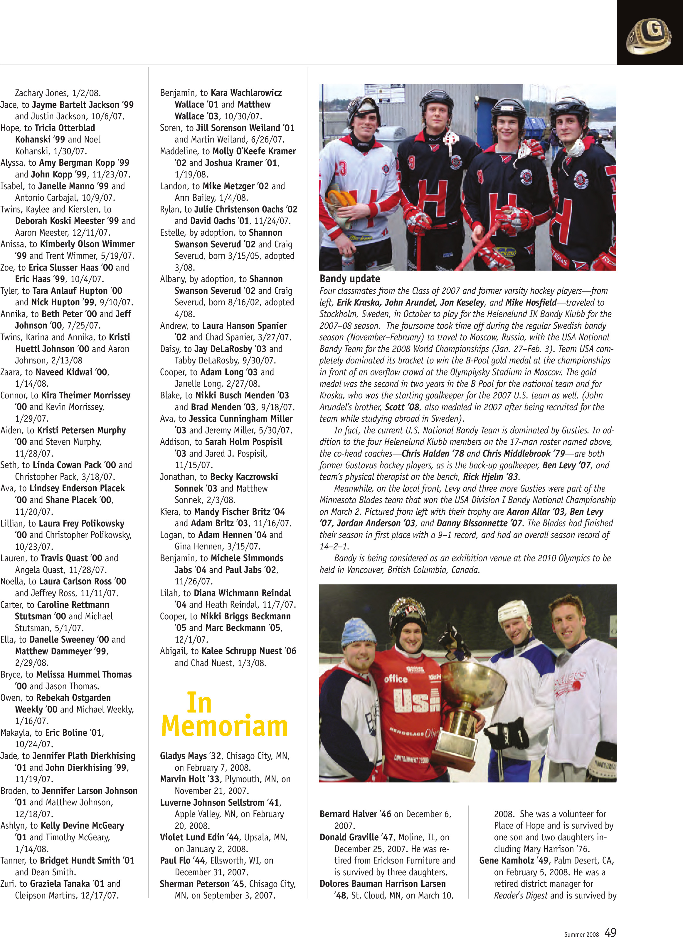 quarterly page