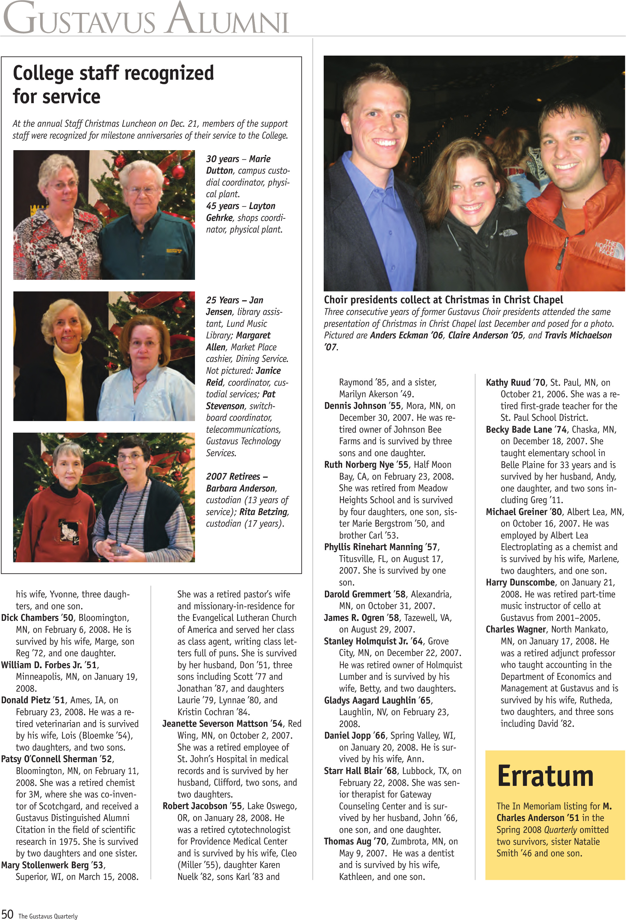 quarterly page