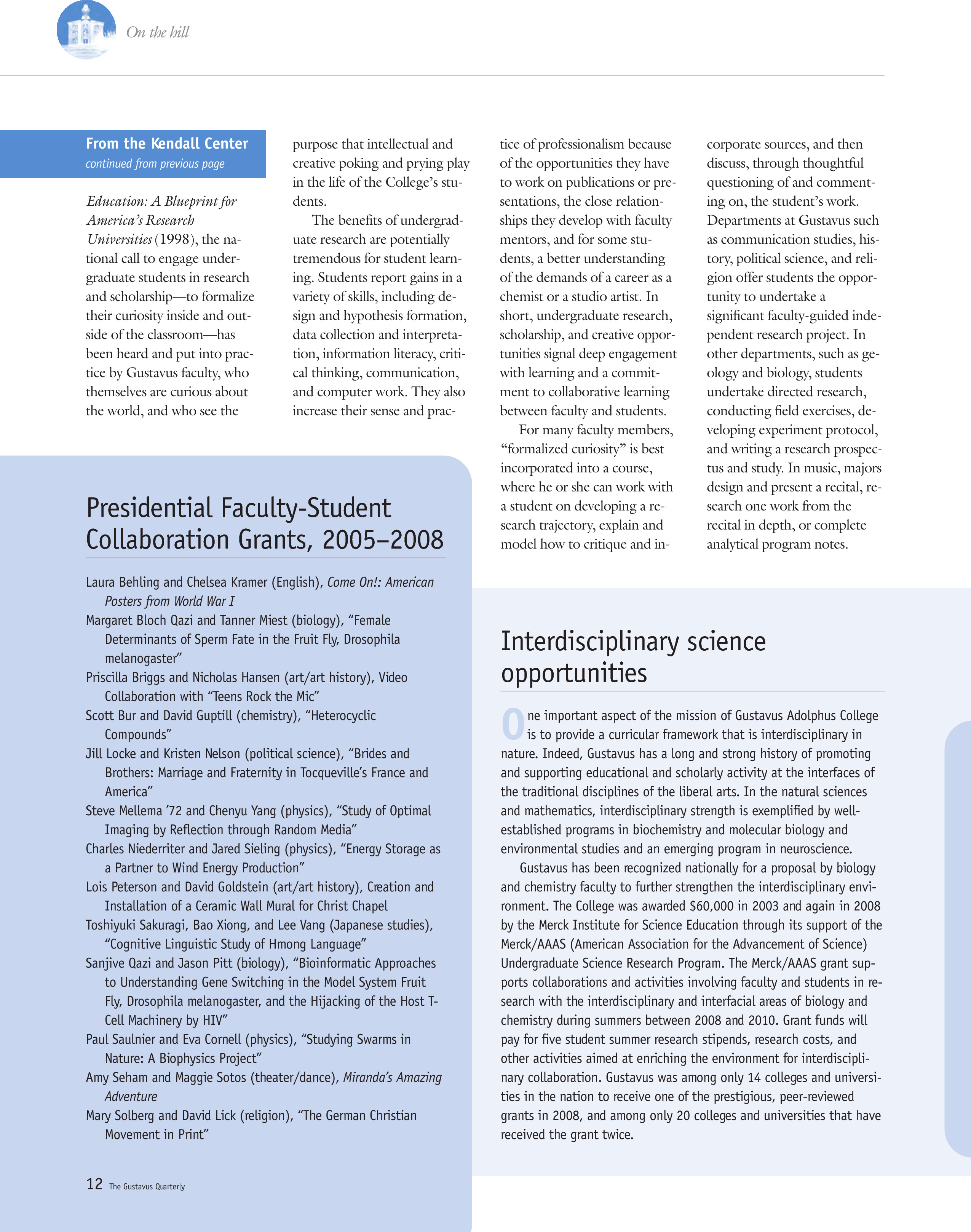 quarterly page