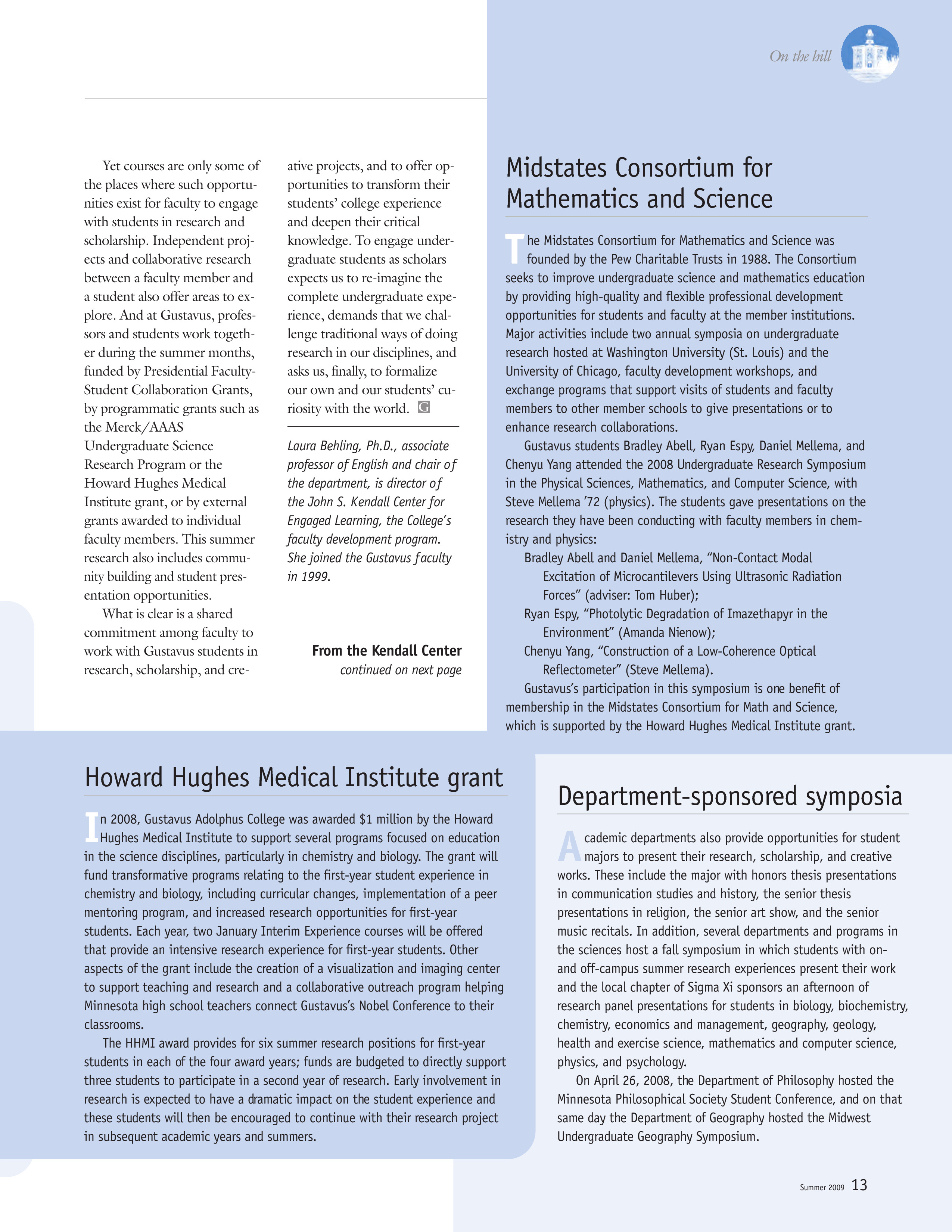 quarterly page