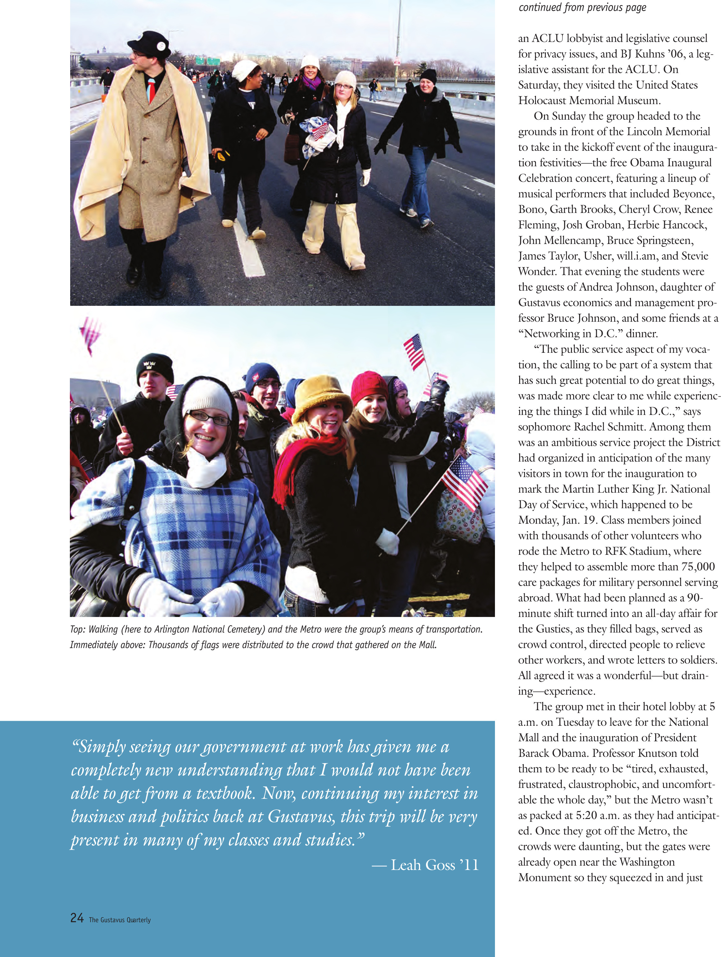 quarterly page