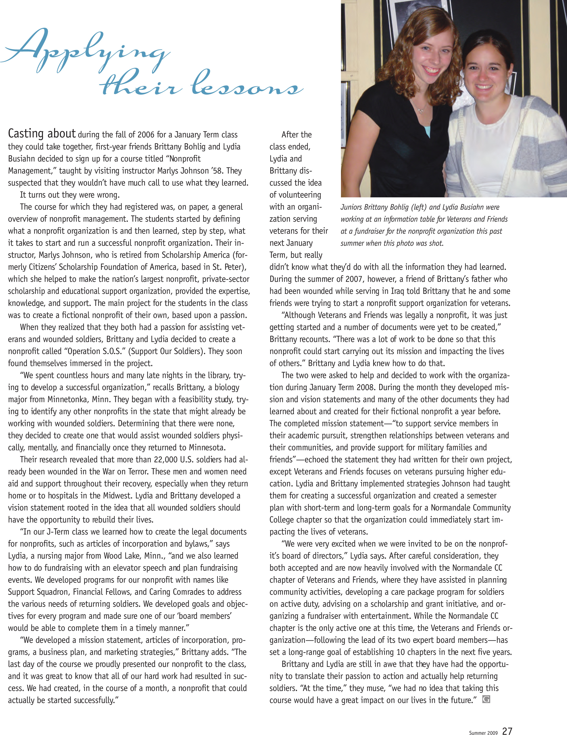 quarterly page