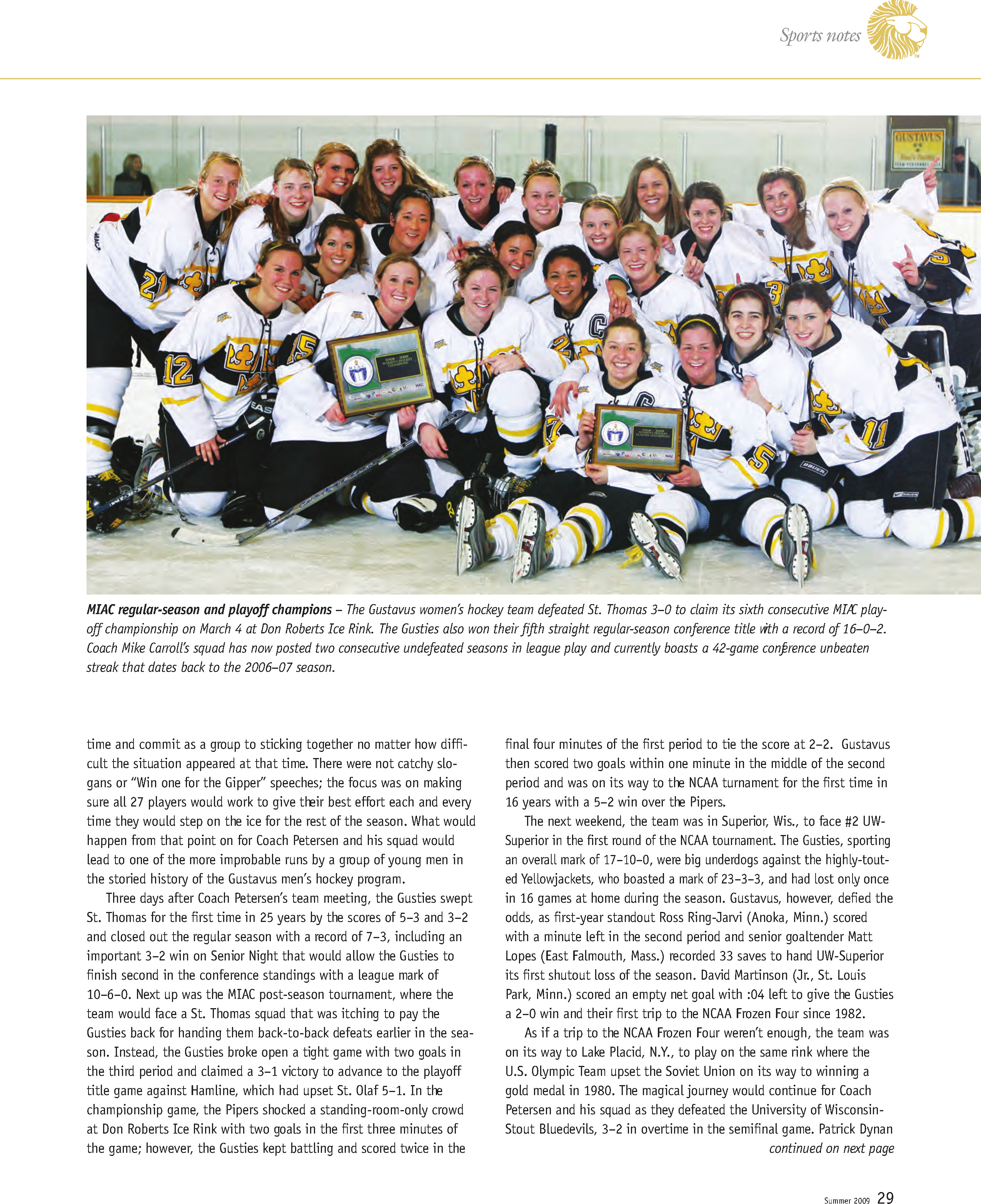 quarterly page