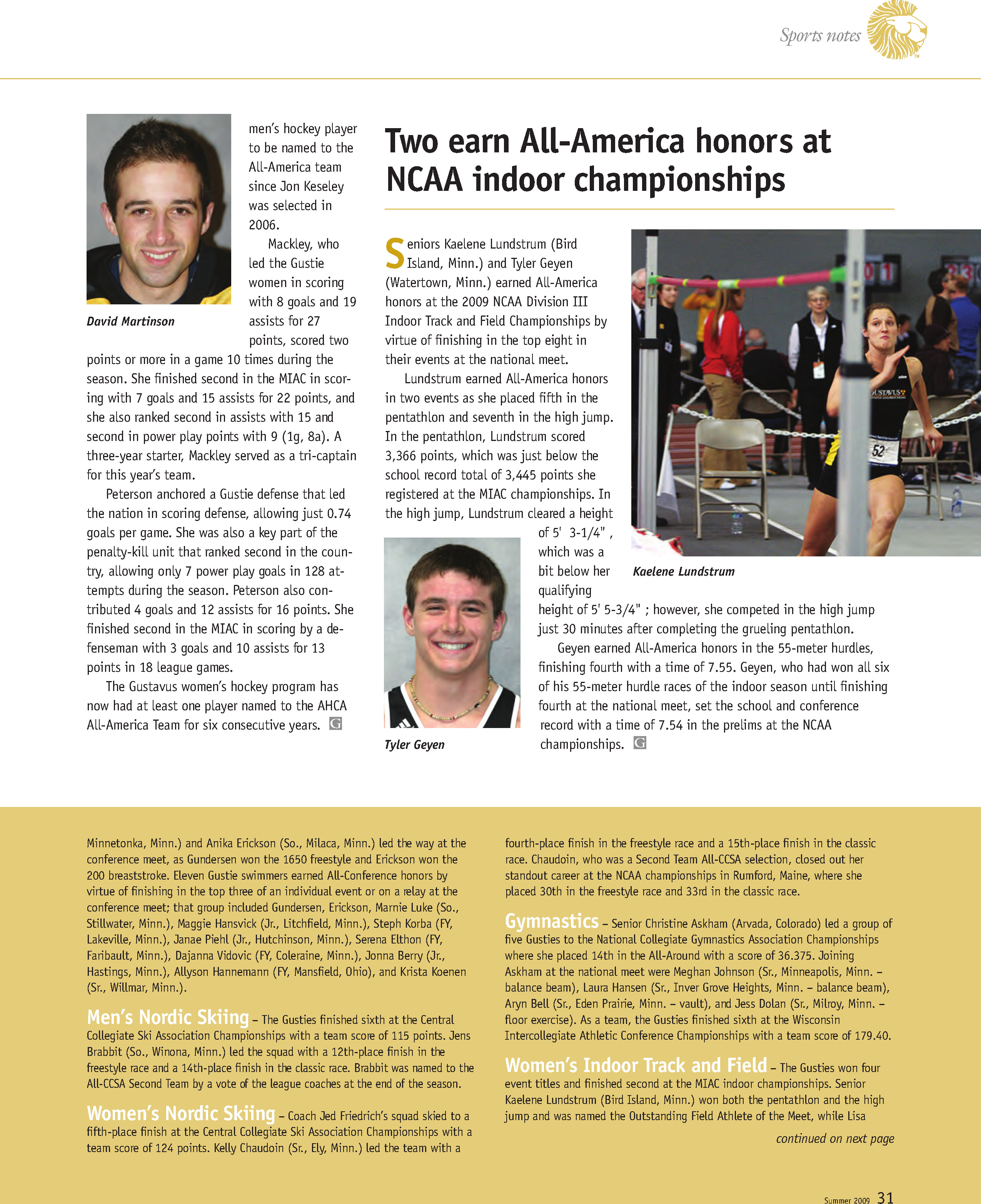 quarterly page
