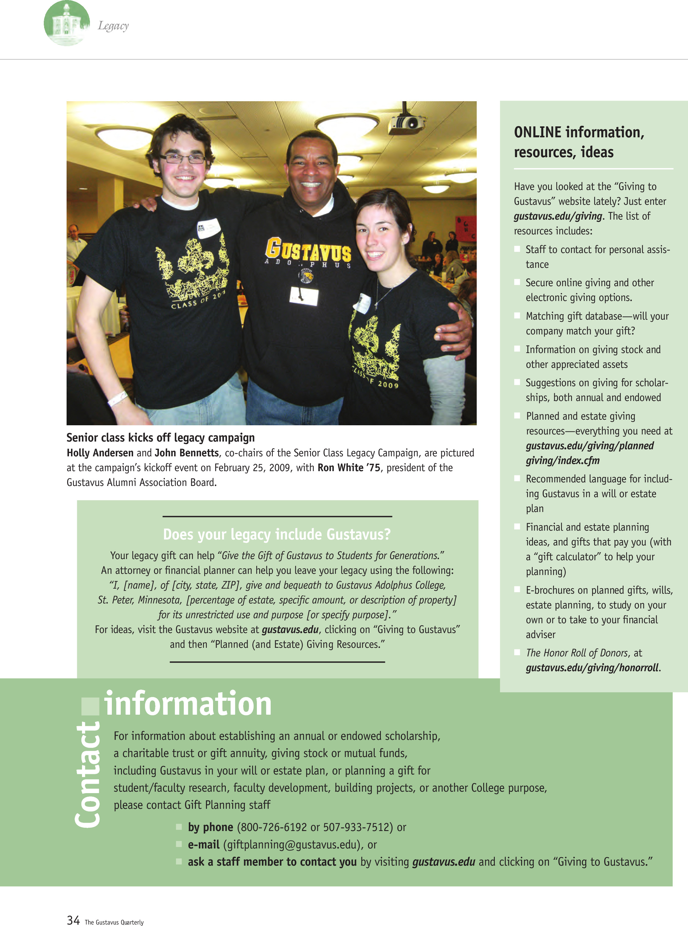 quarterly page