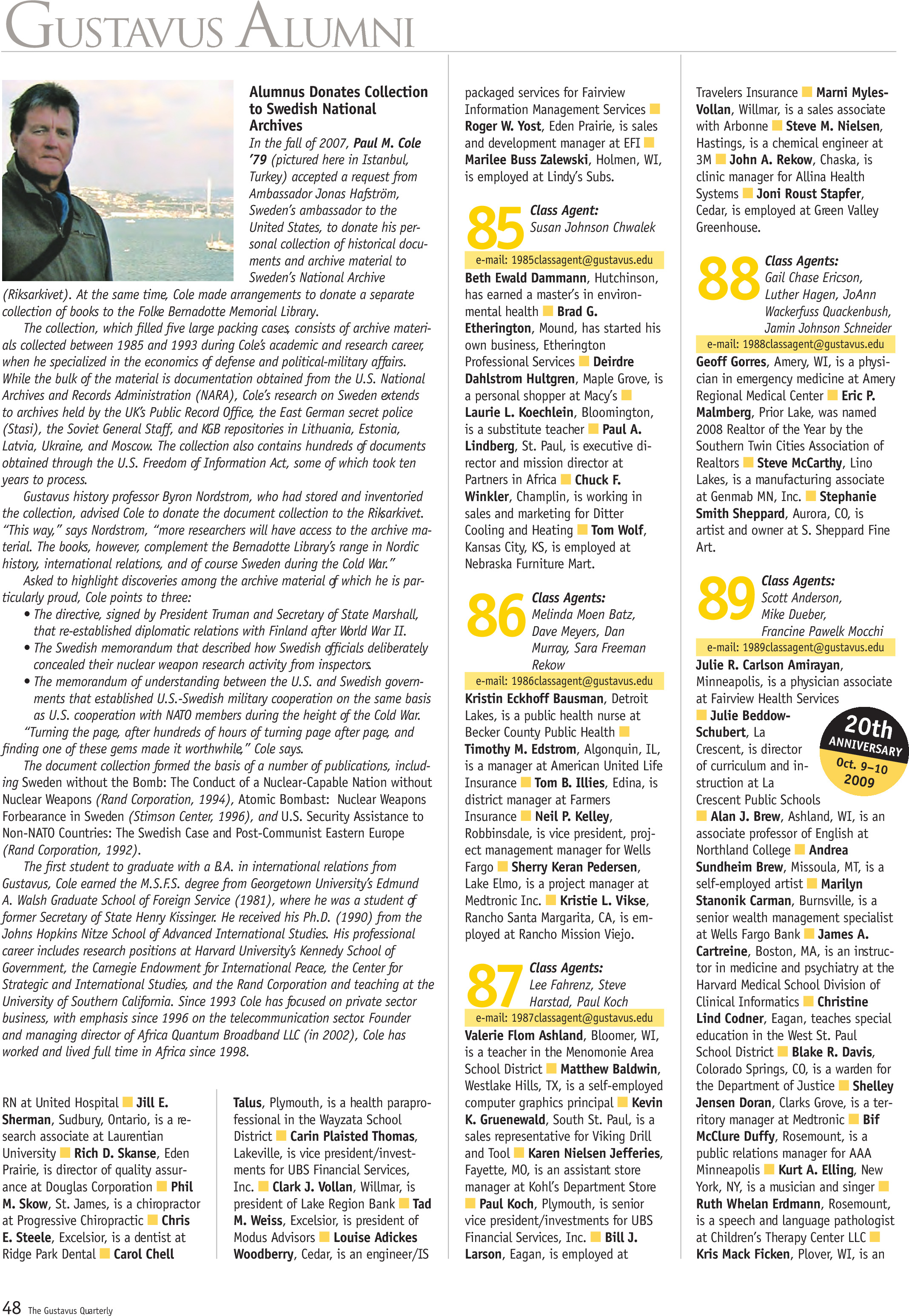 quarterly page