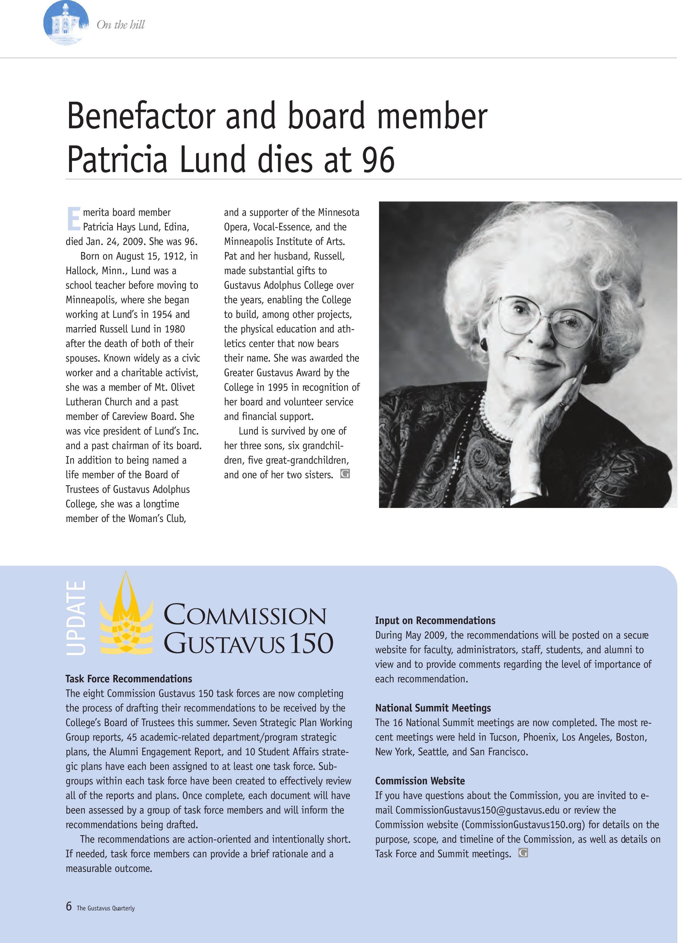 quarterly page