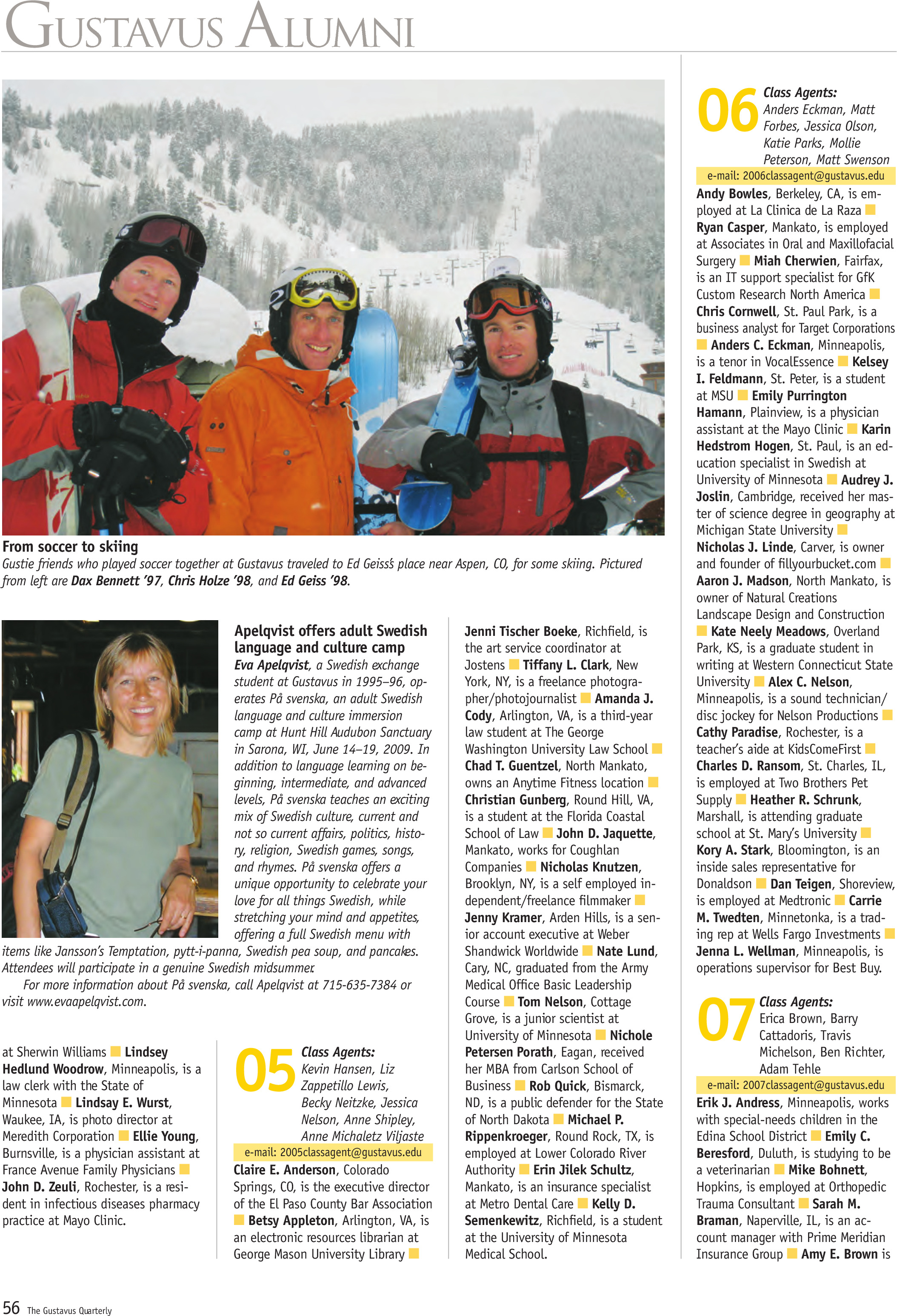 quarterly page