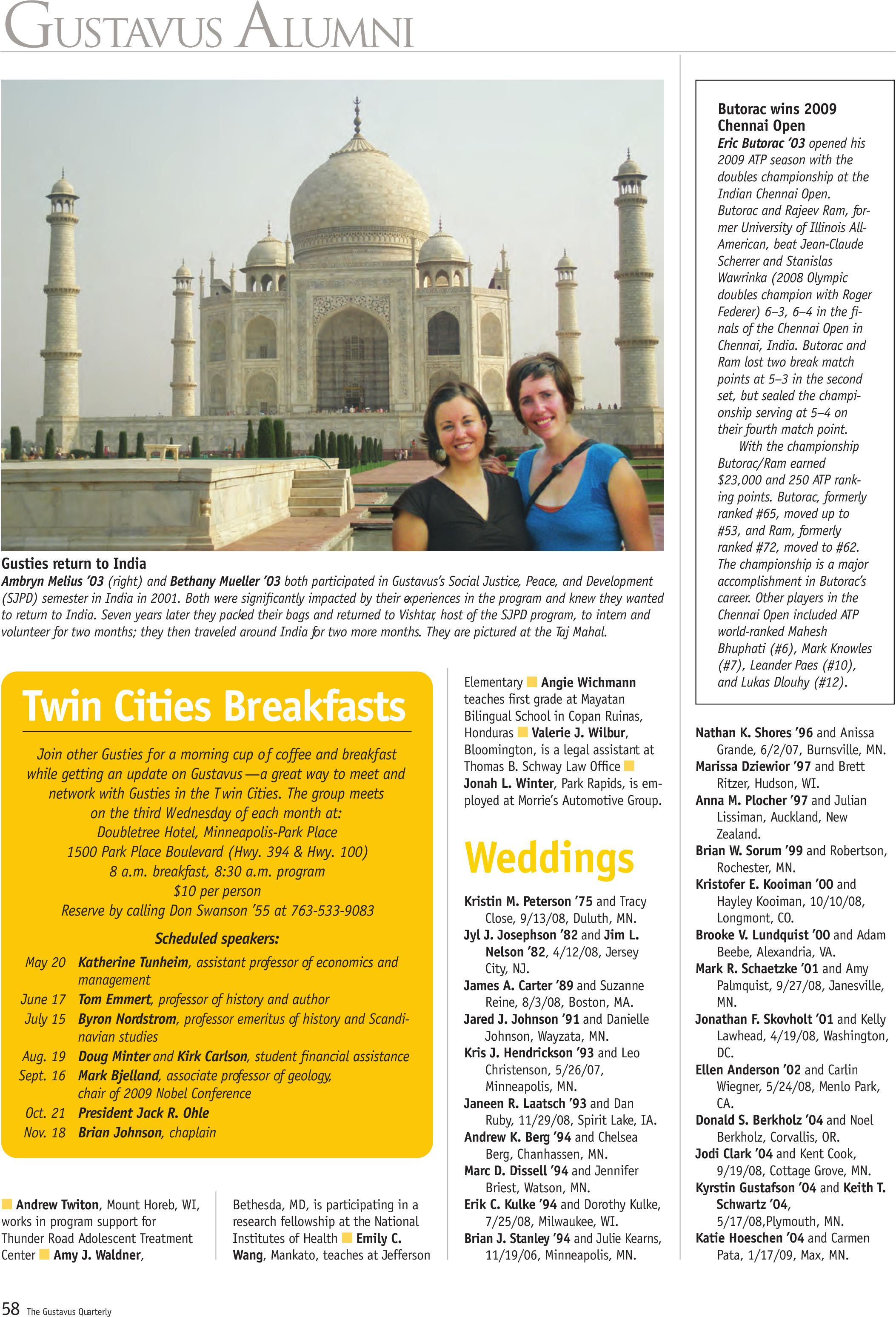 quarterly page