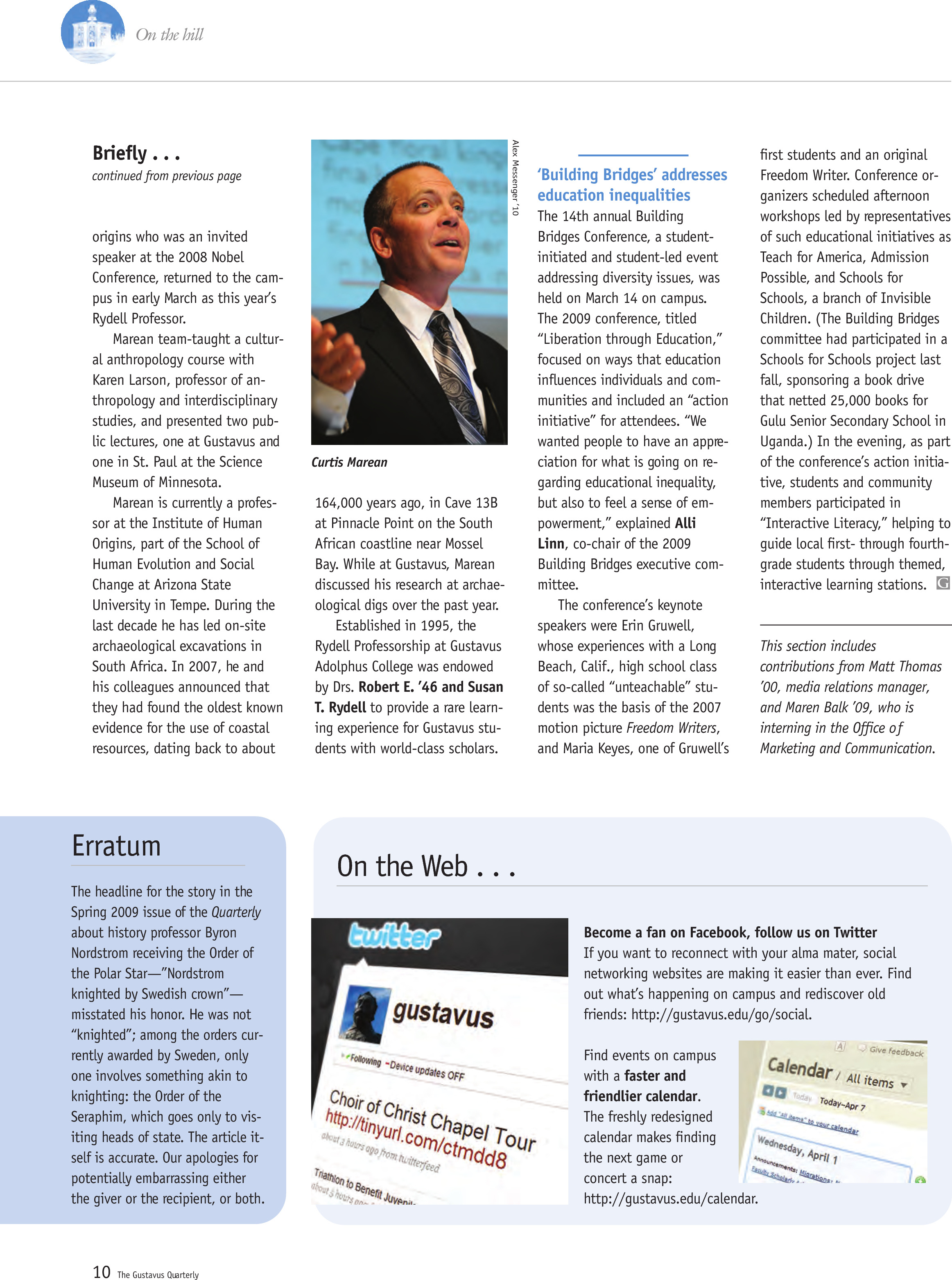 quarterly page