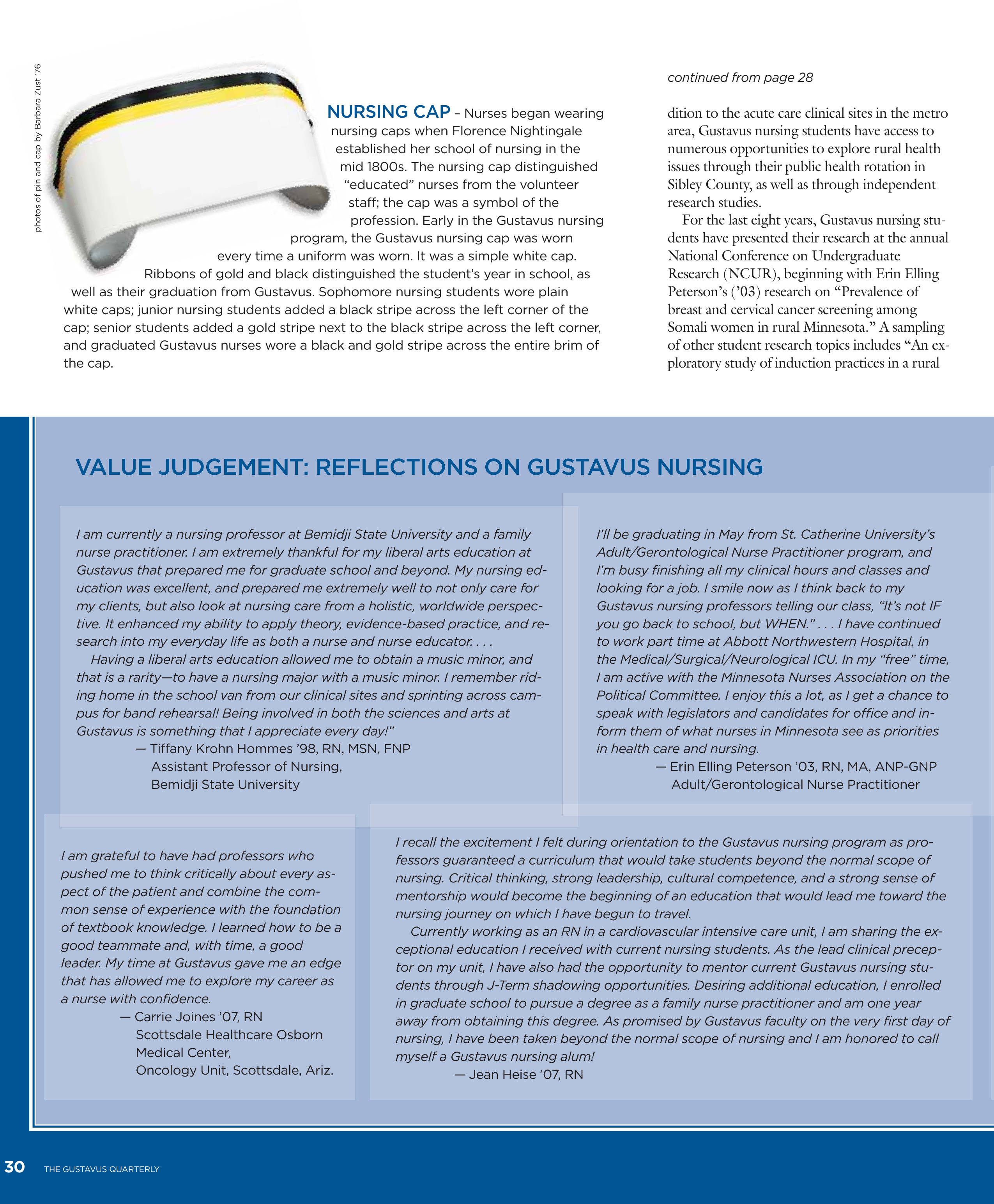 quarterly page