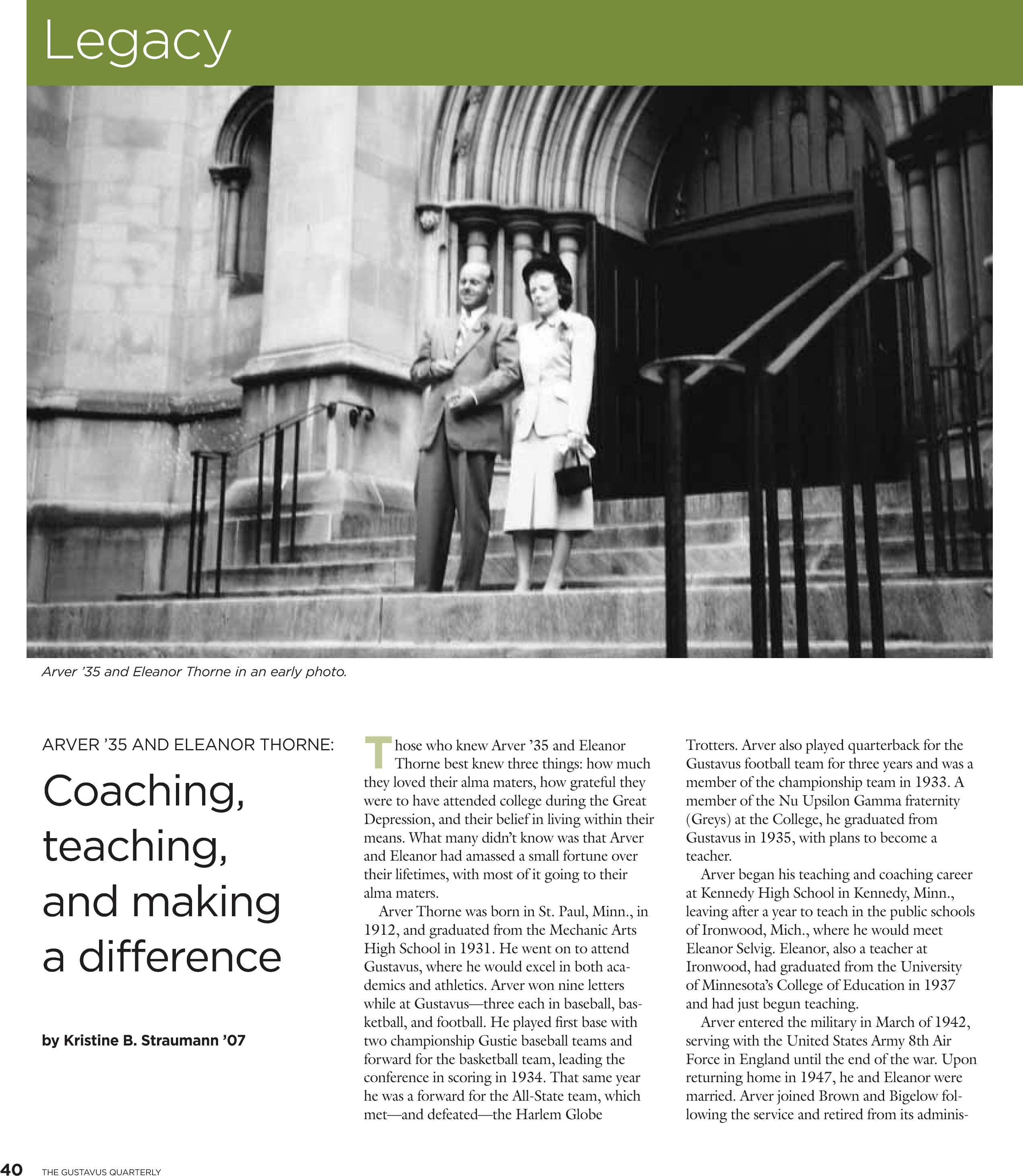 quarterly page