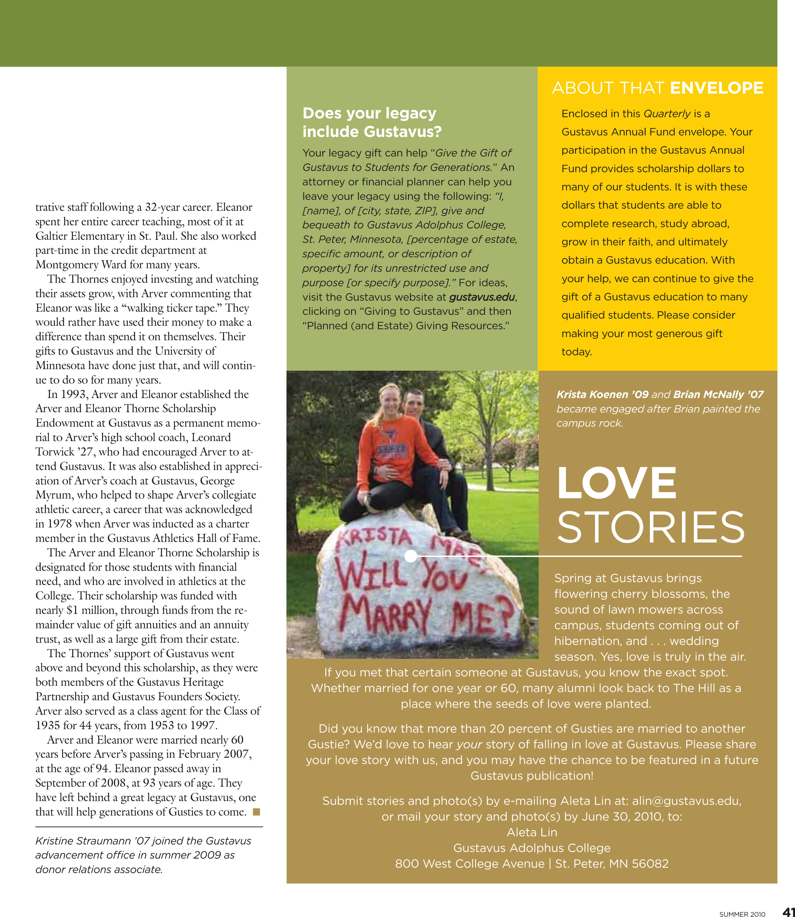 quarterly page