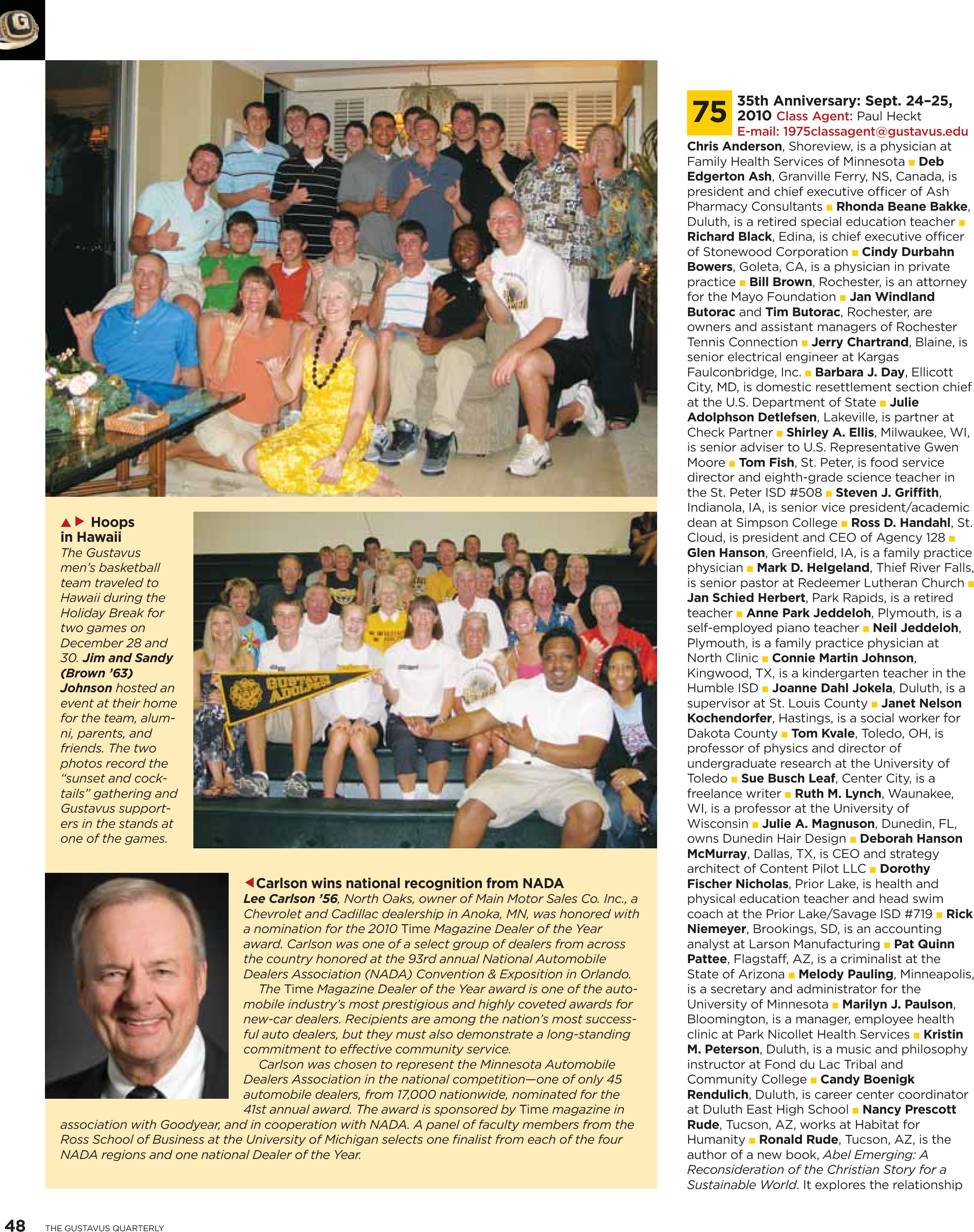 quarterly page