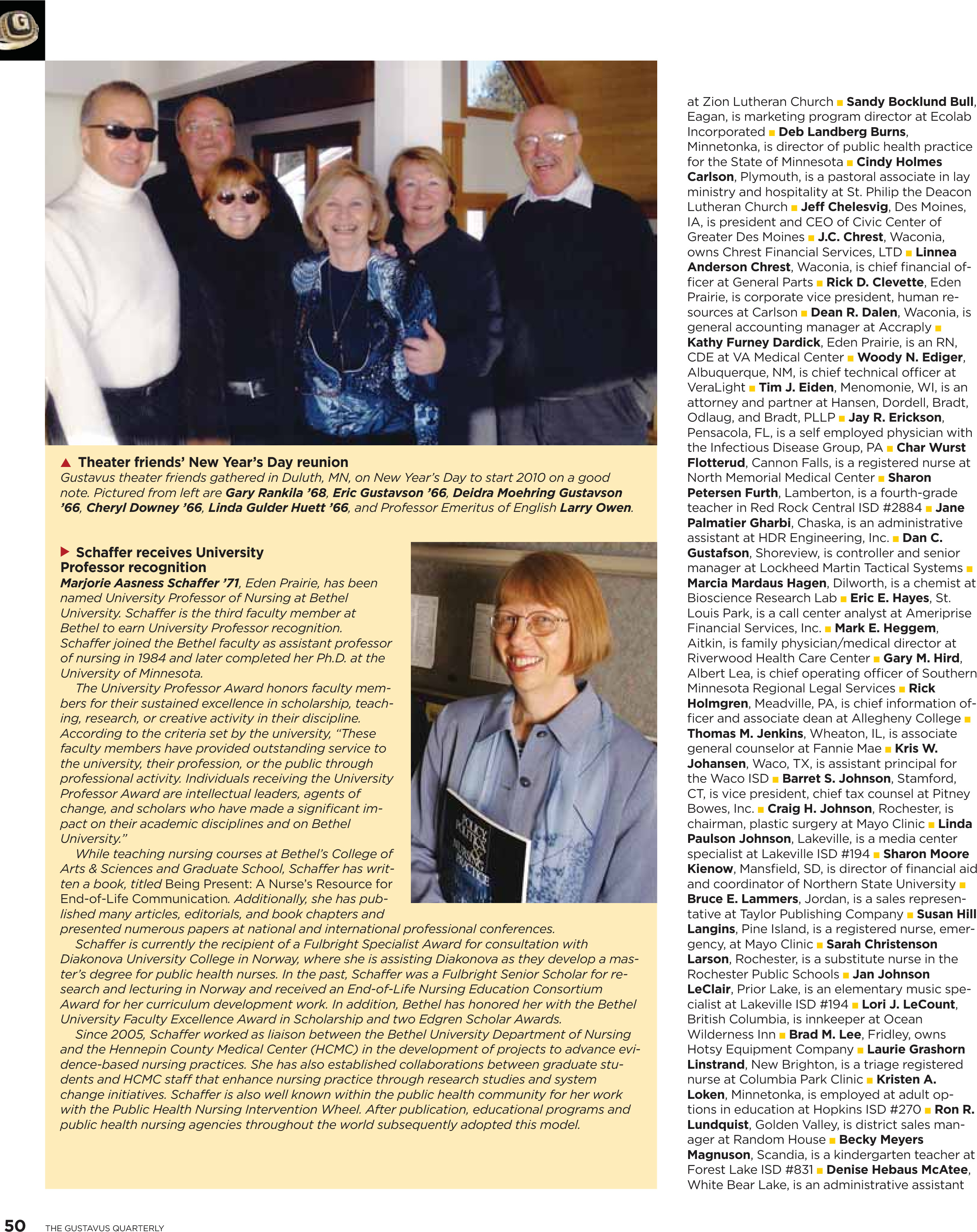 quarterly page