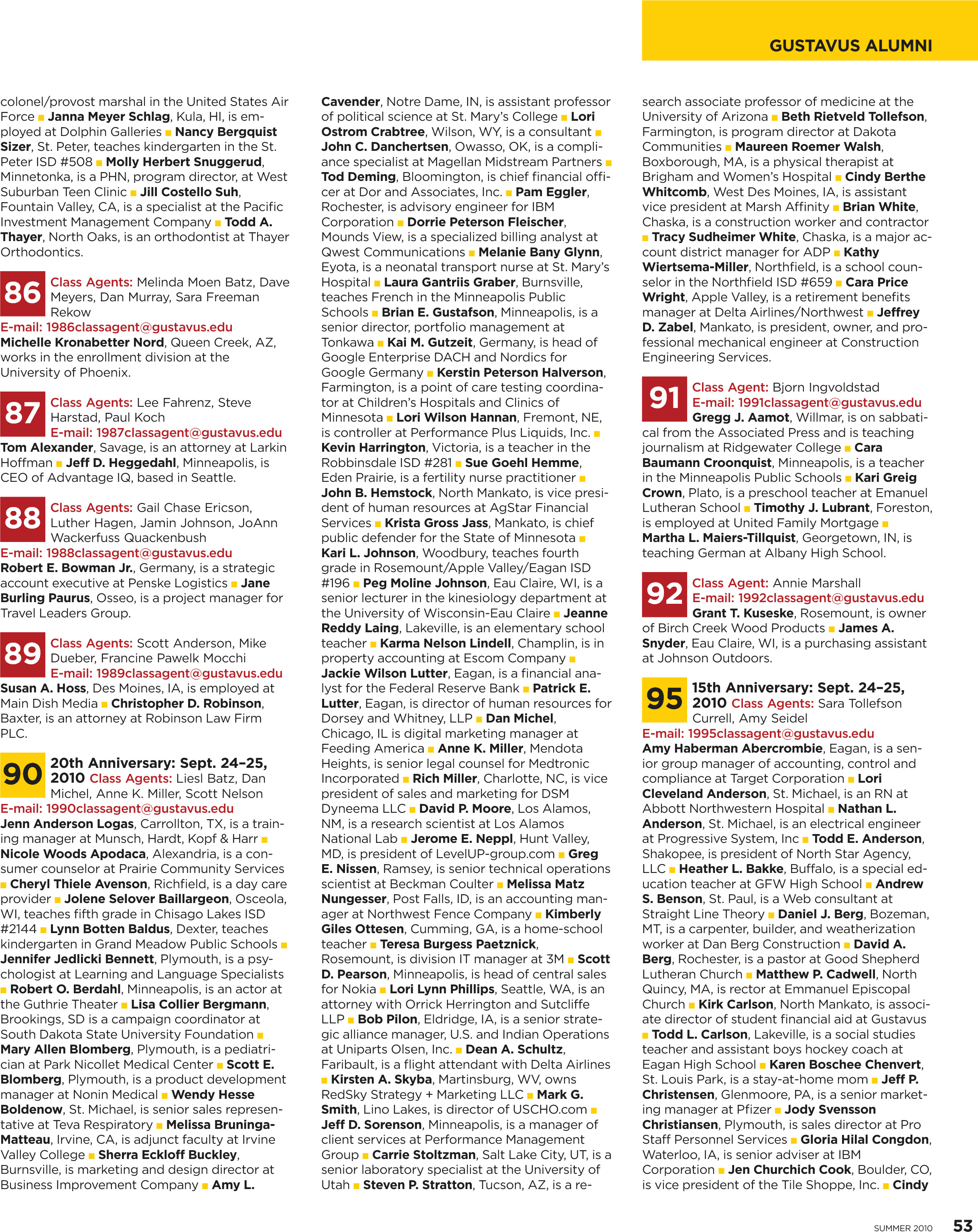 quarterly page