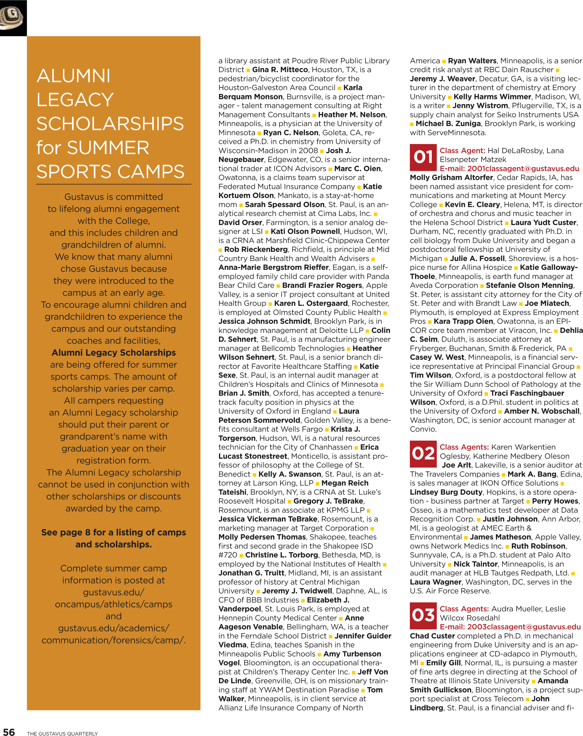 quarterly page