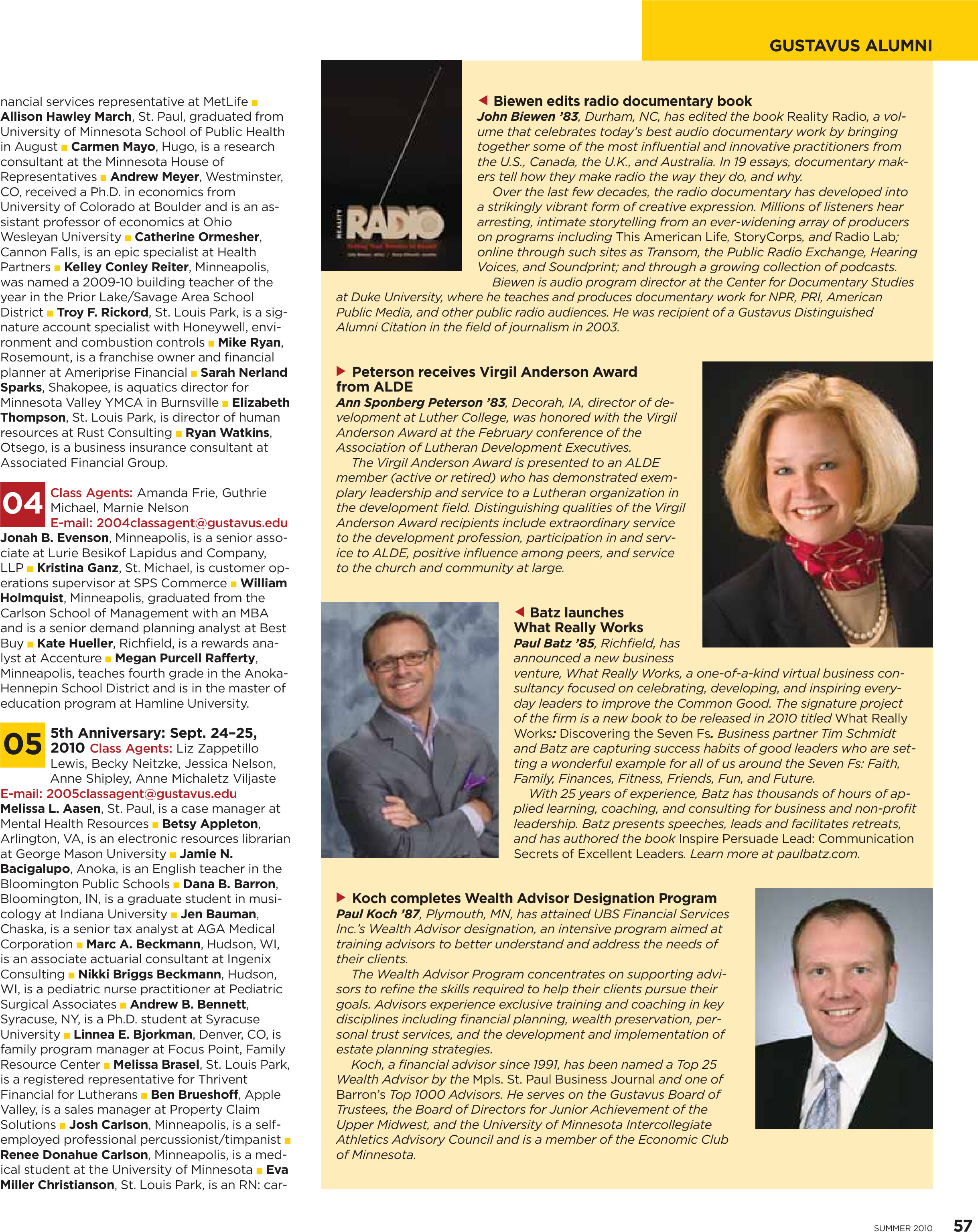 quarterly page