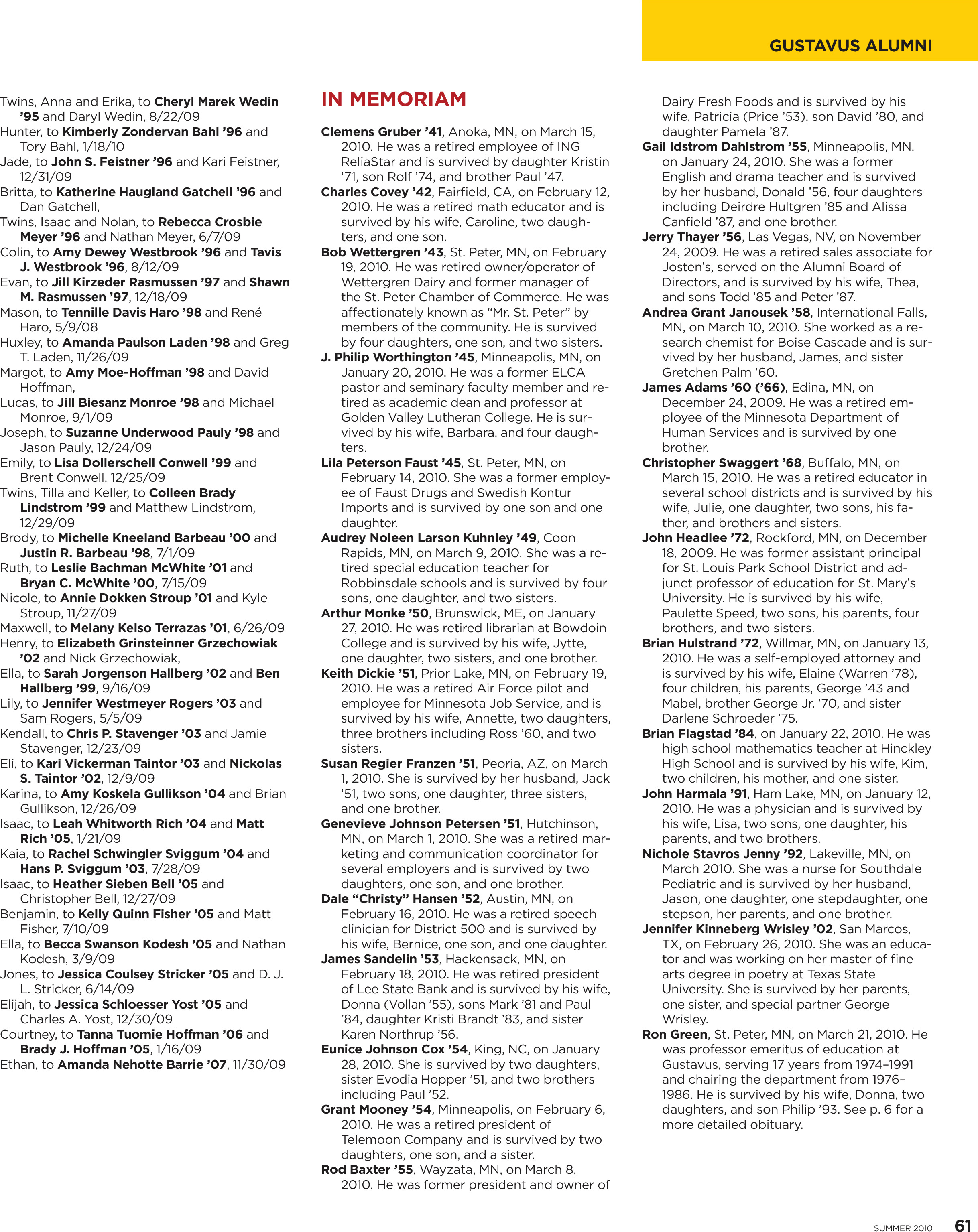 quarterly page