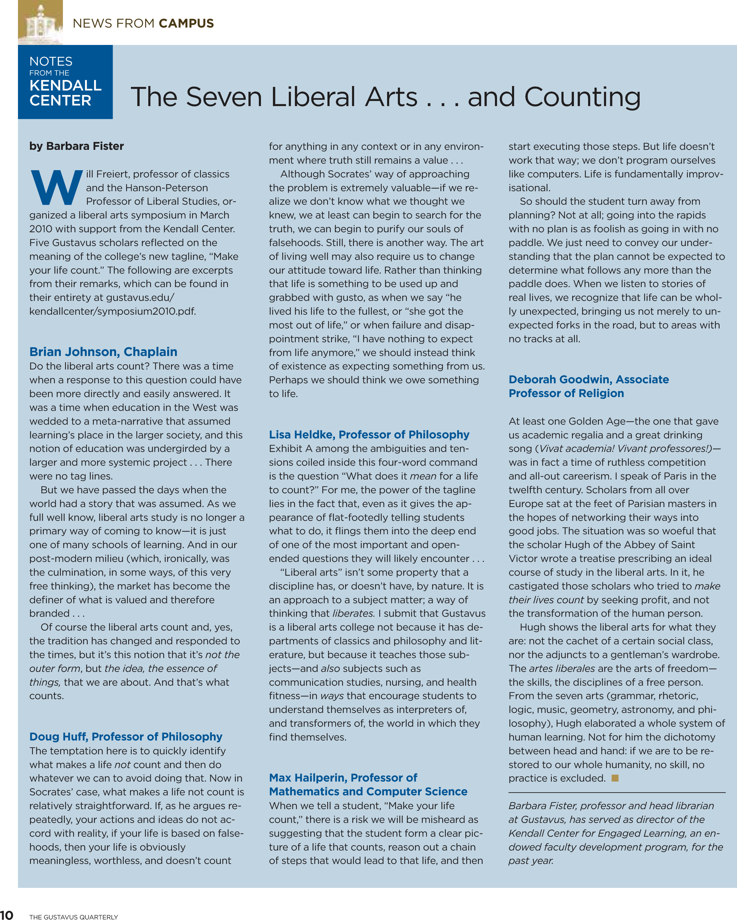 quarterly page