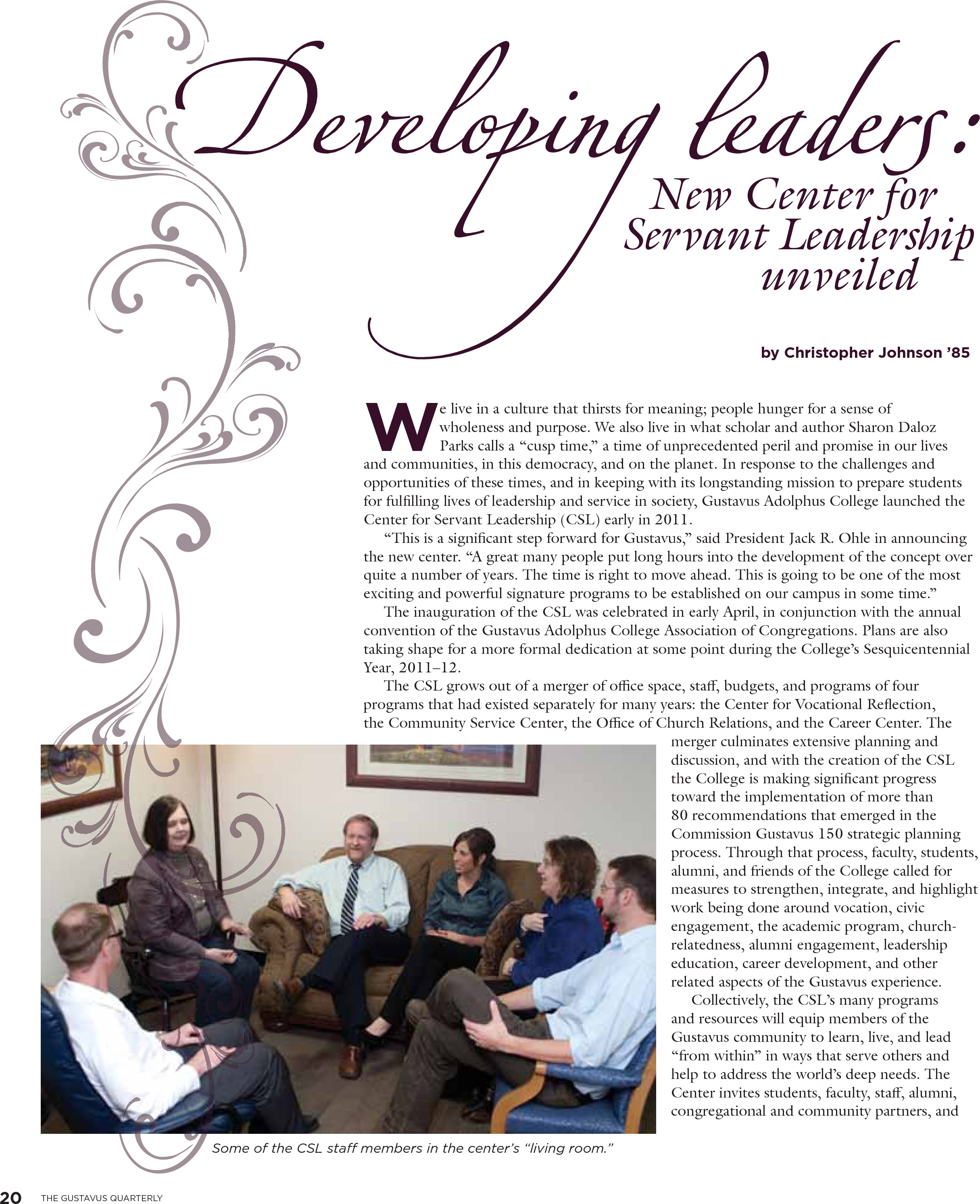 quarterly page