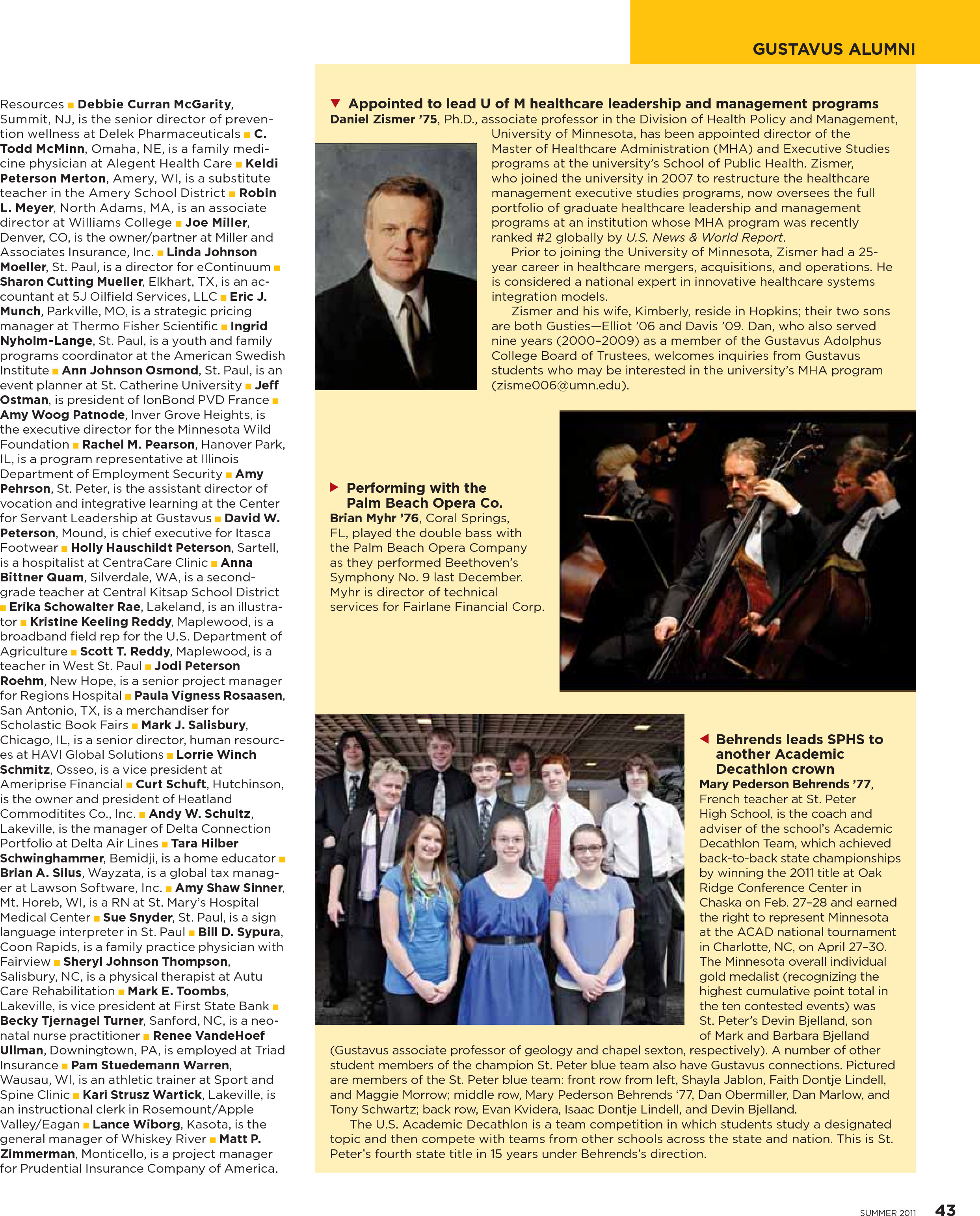 quarterly page