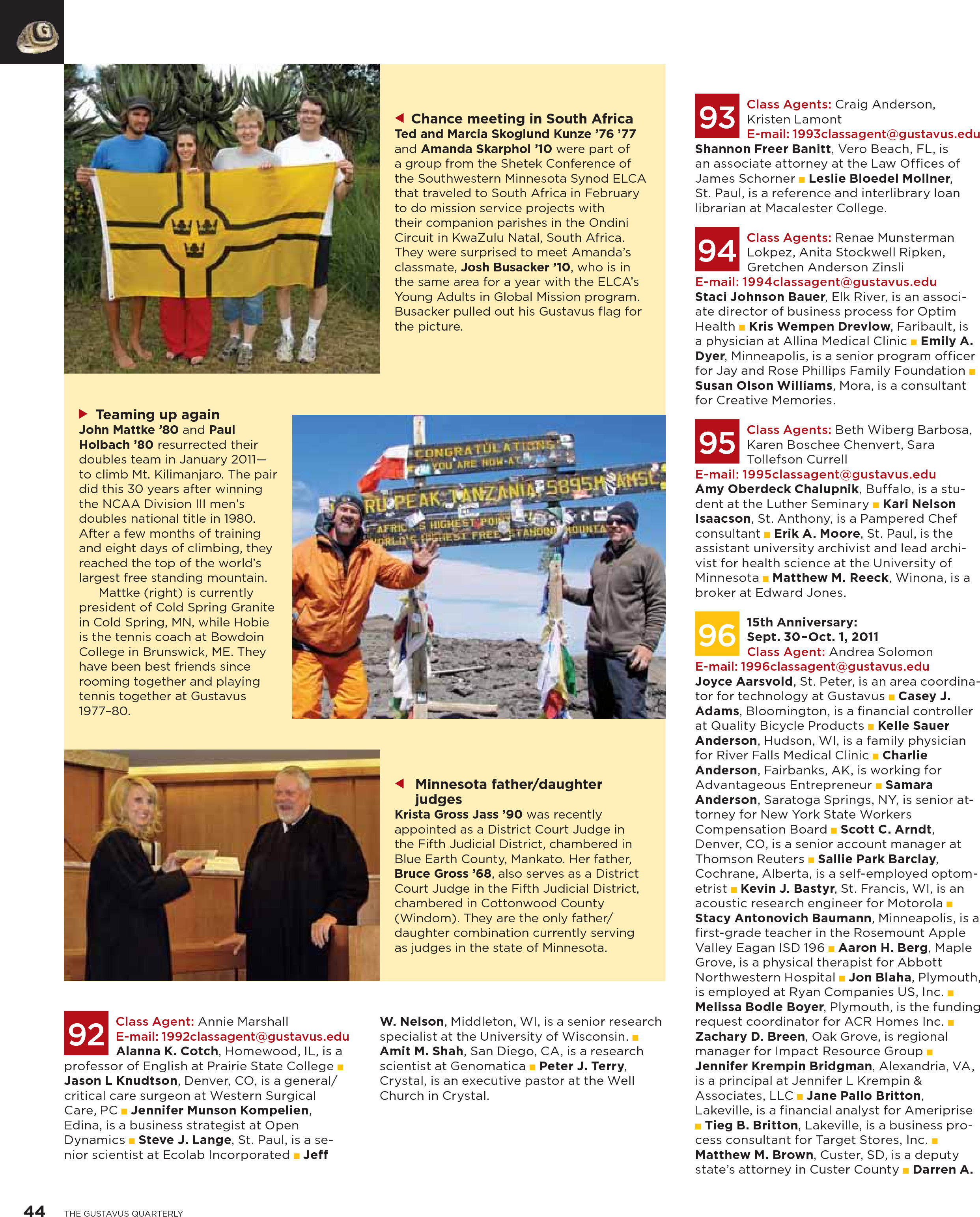 quarterly page
