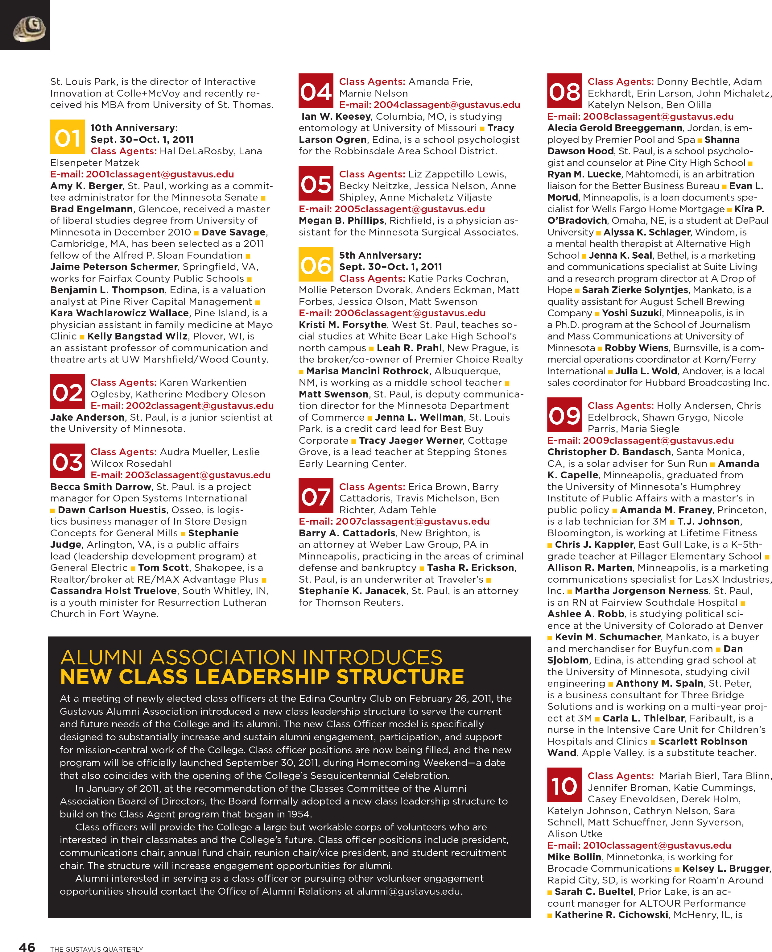 quarterly page