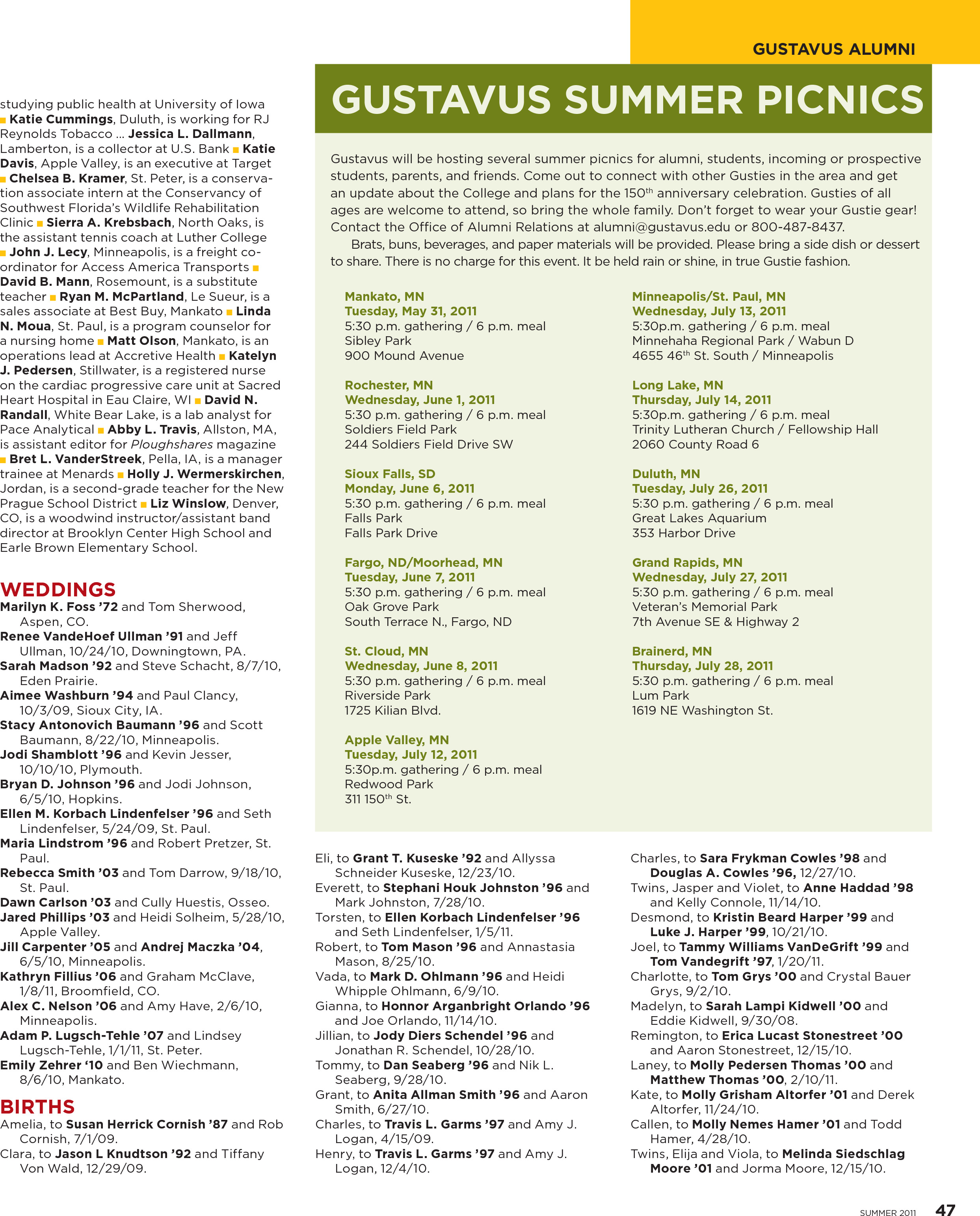 quarterly page