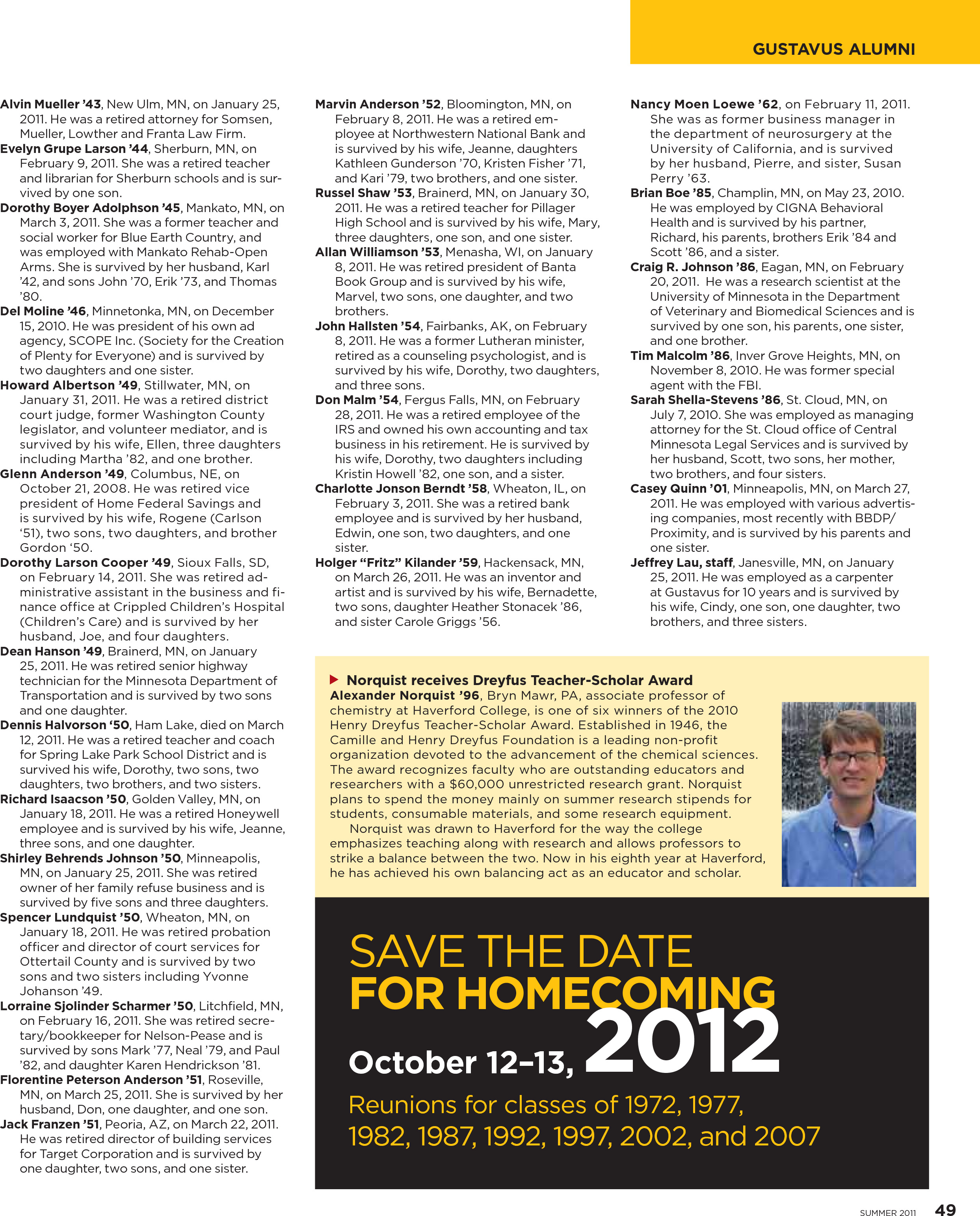 quarterly page