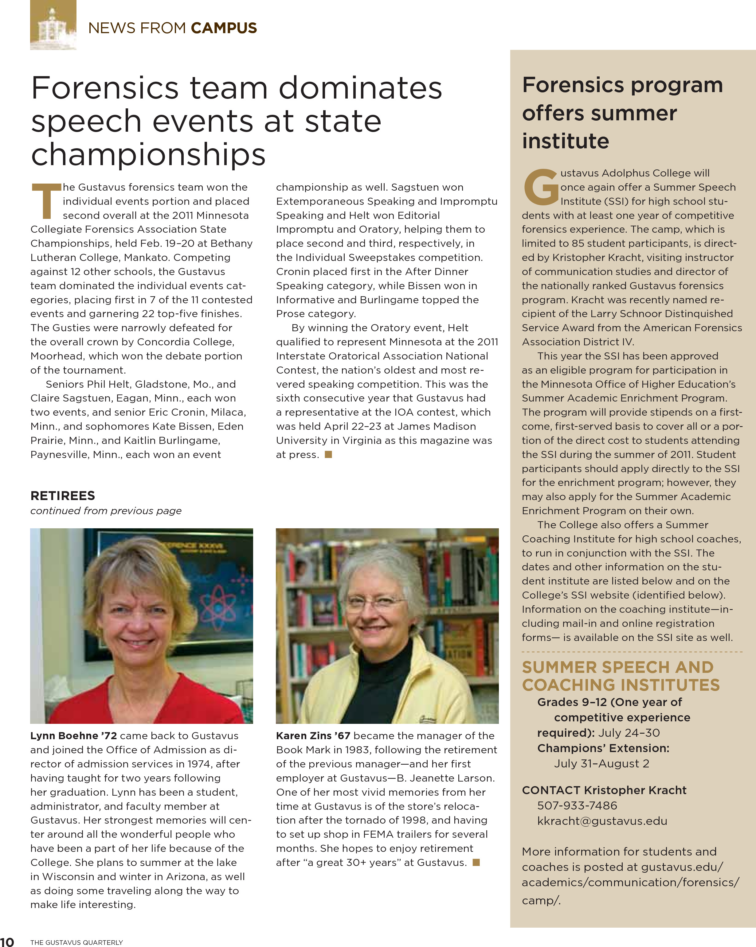 quarterly page