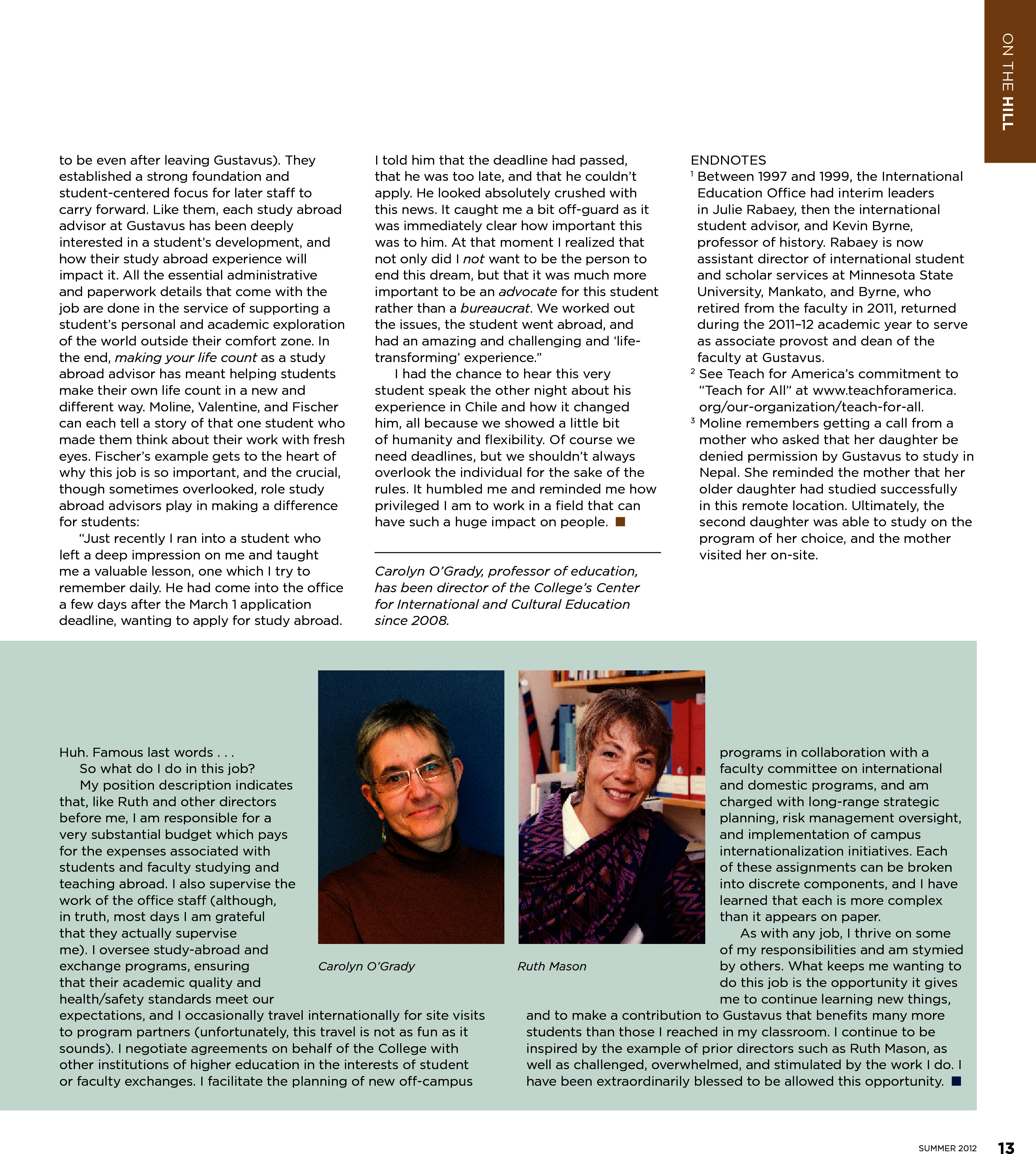 quarterly page