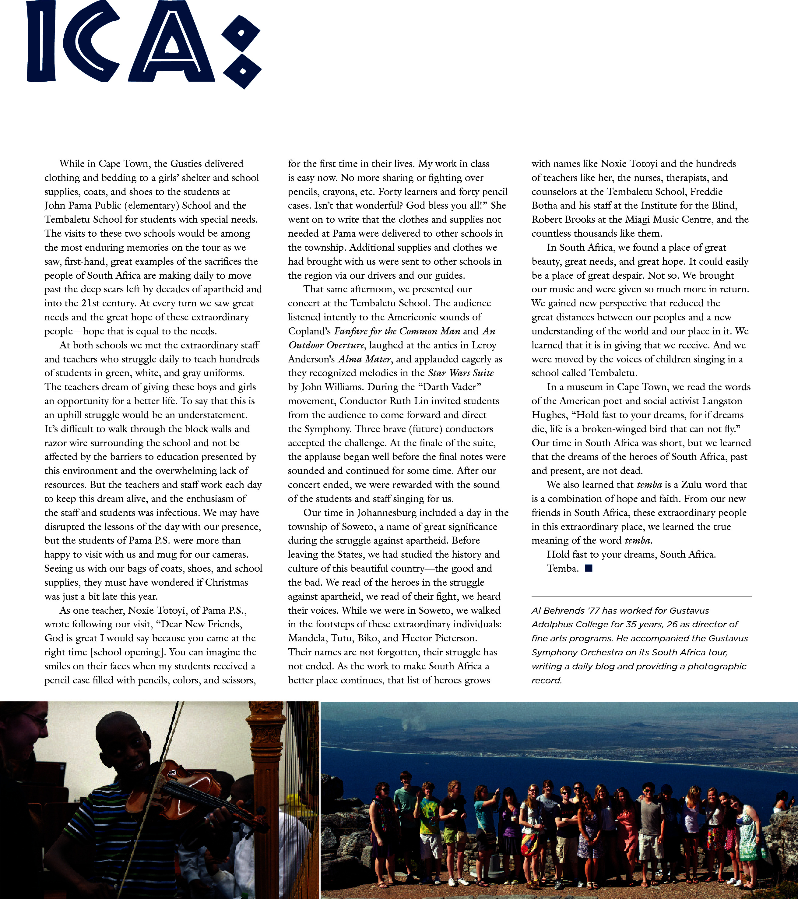quarterly page