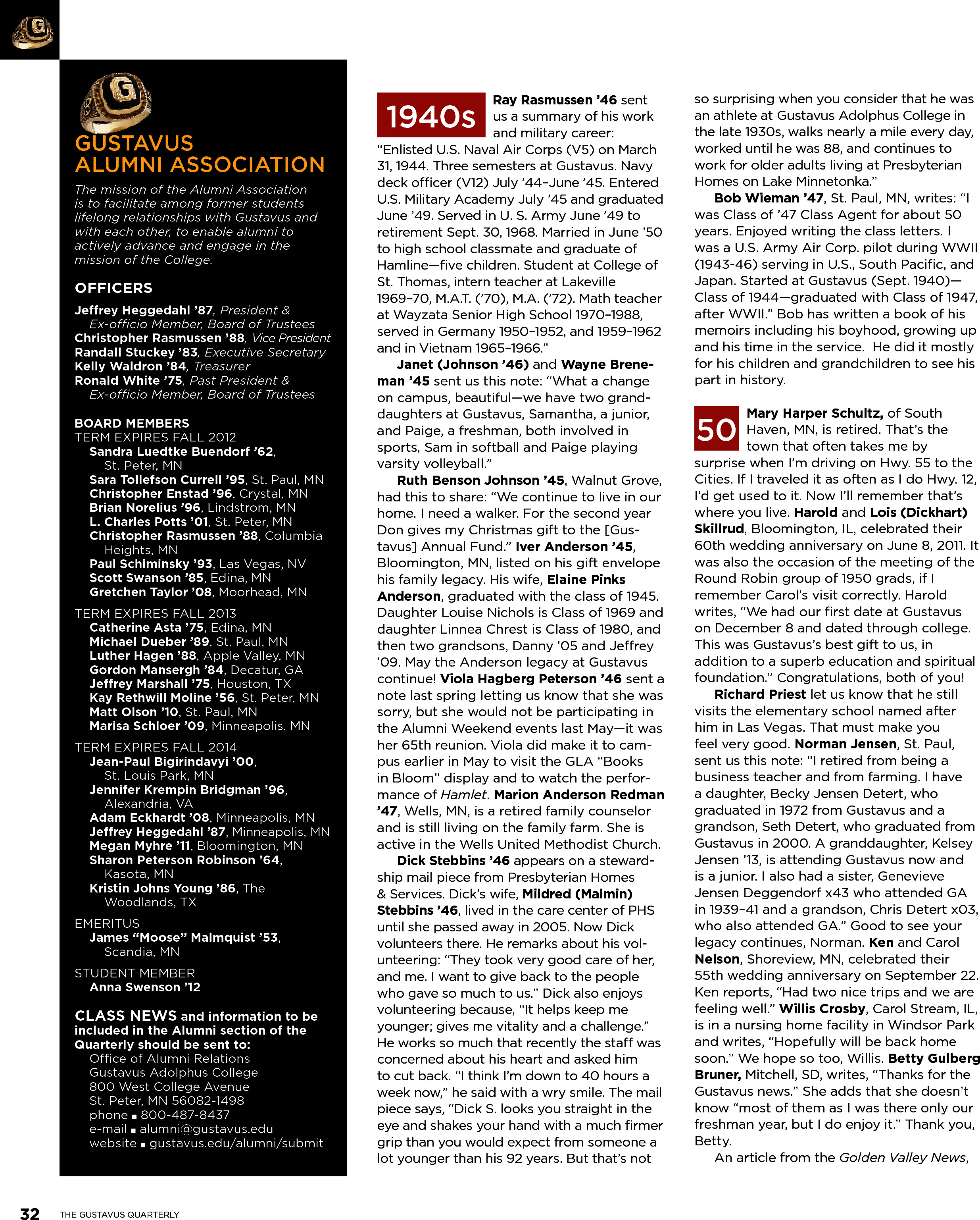 quarterly page