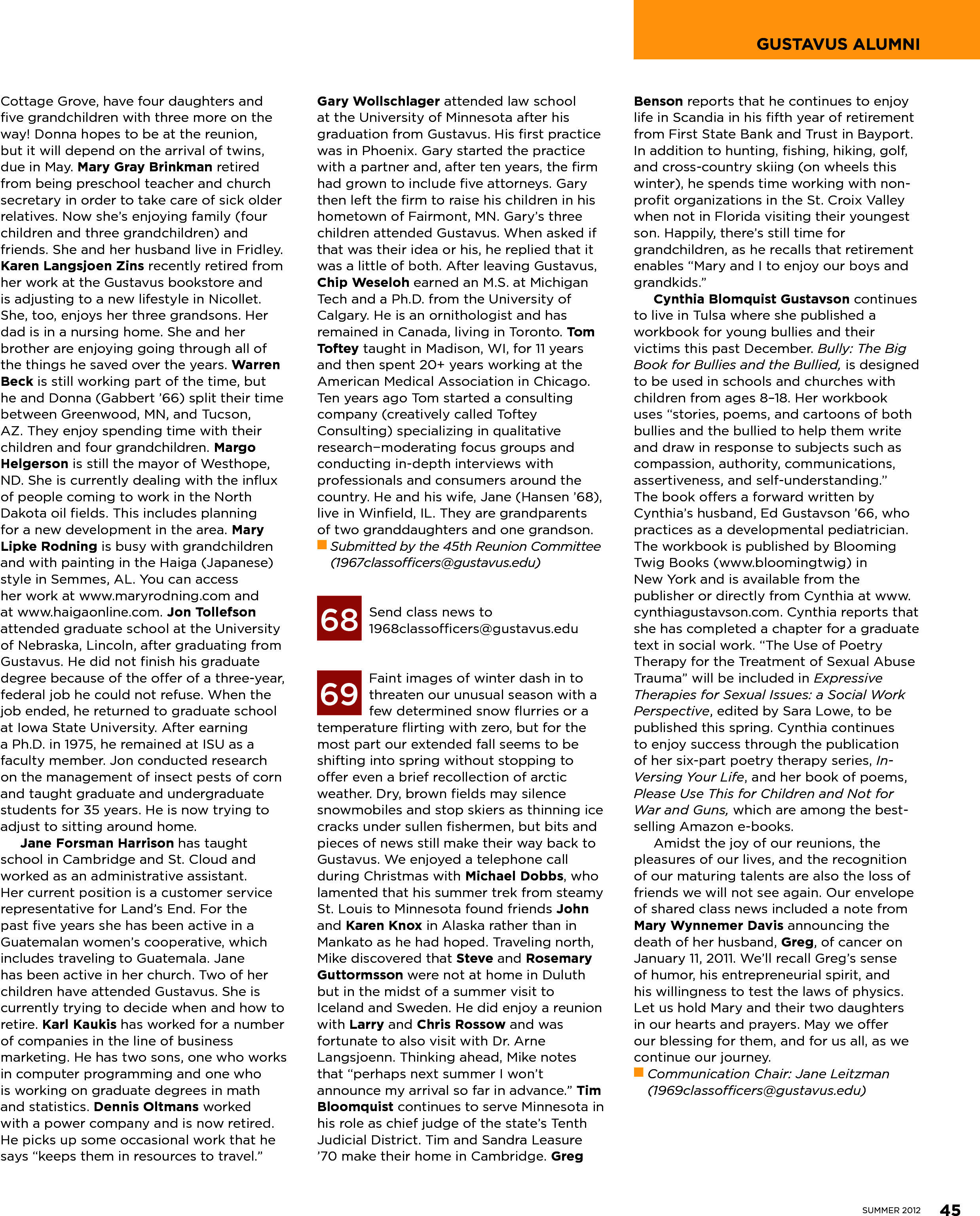 quarterly page