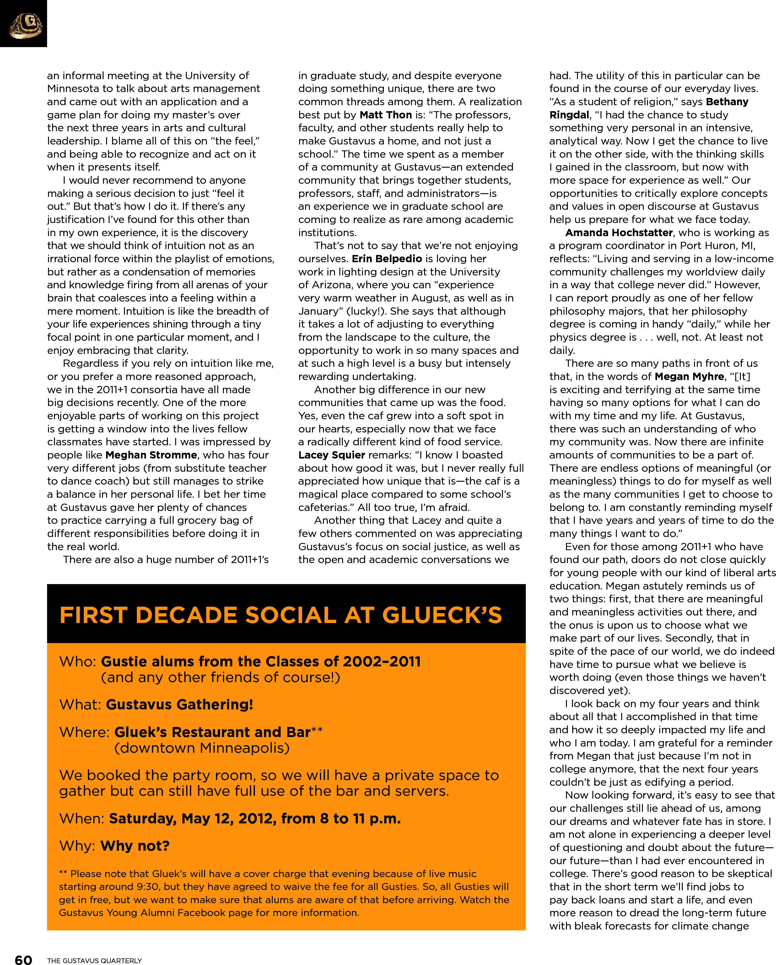 quarterly page
