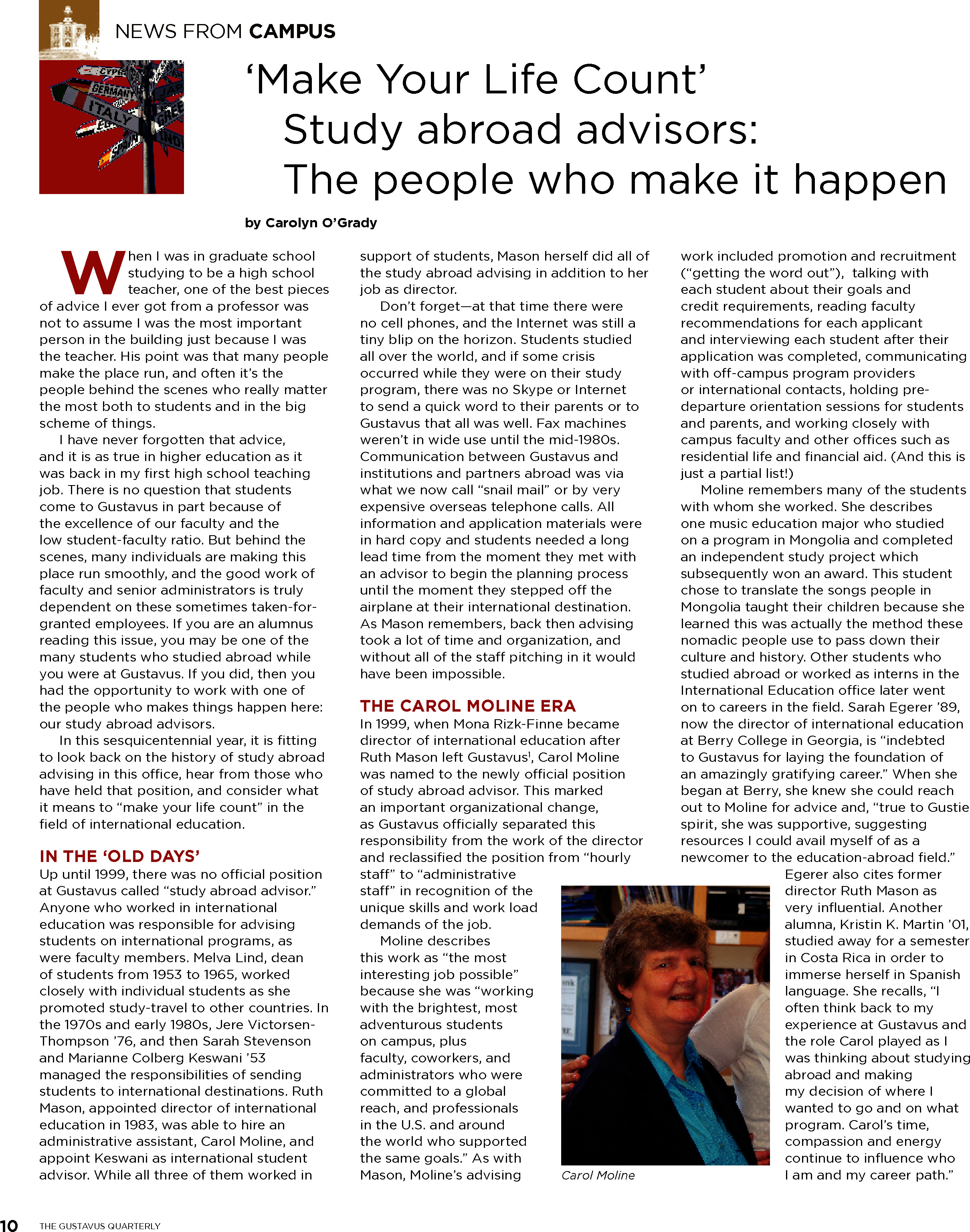quarterly page