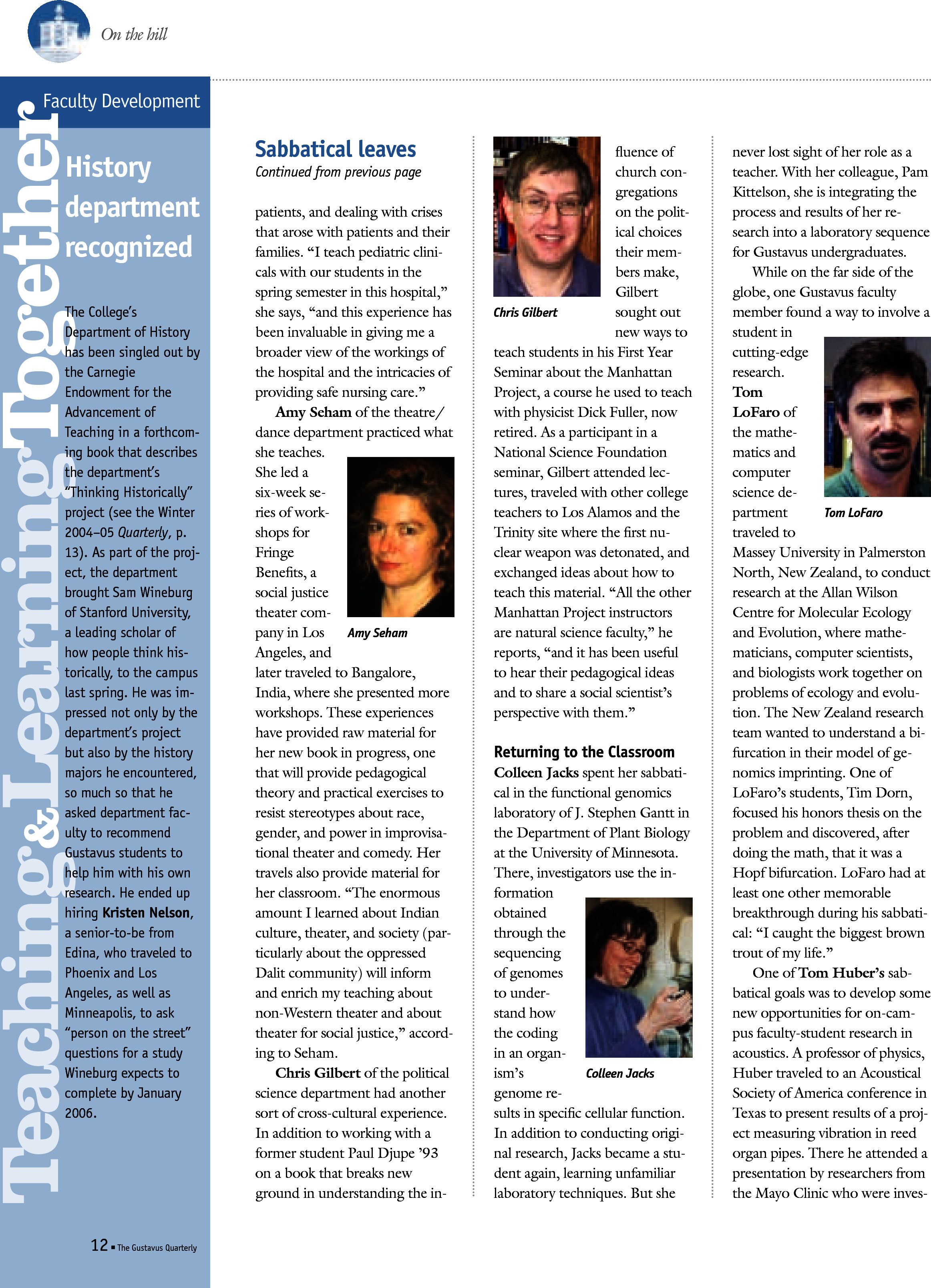 quarterly page