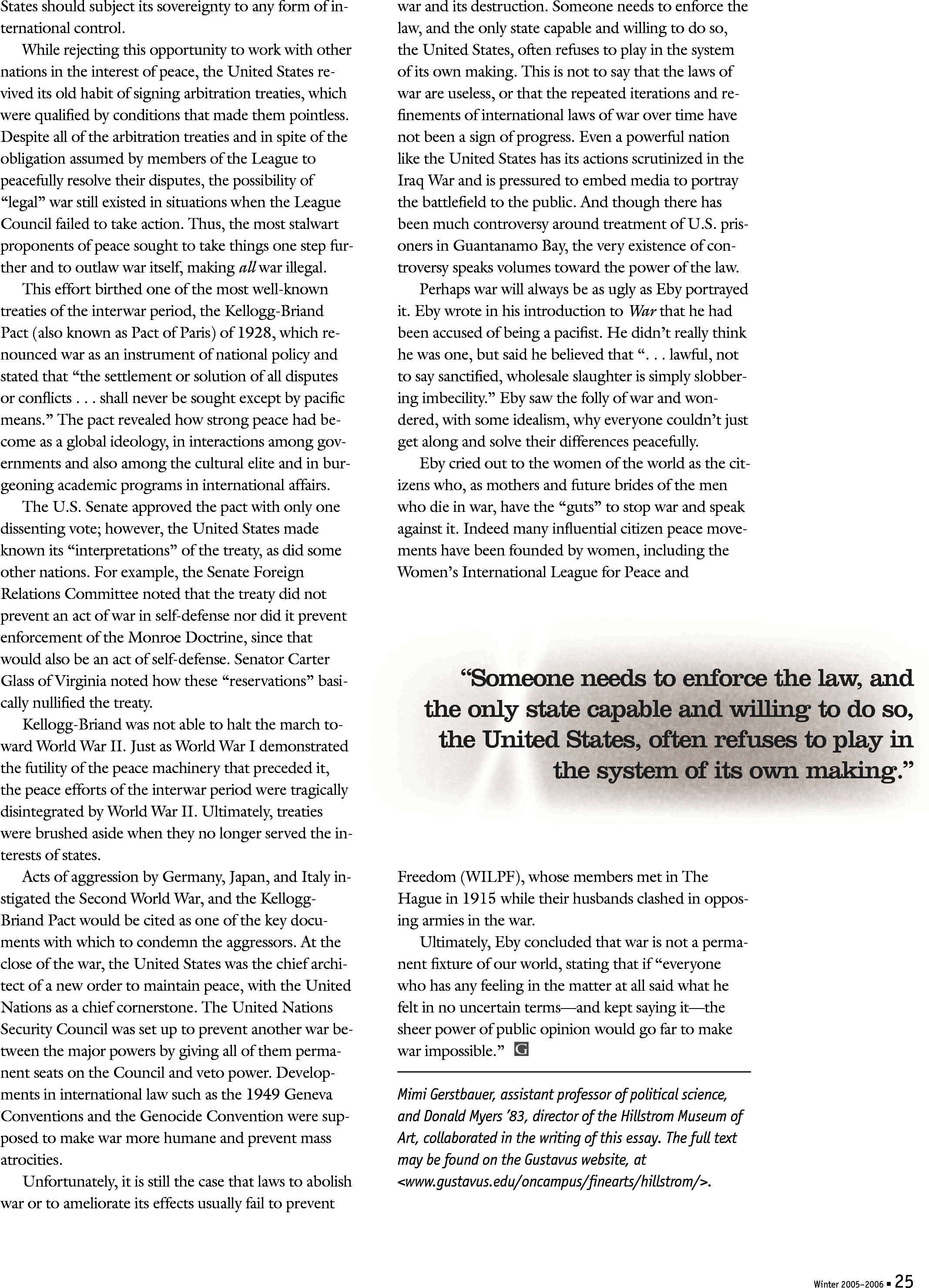 quarterly page
