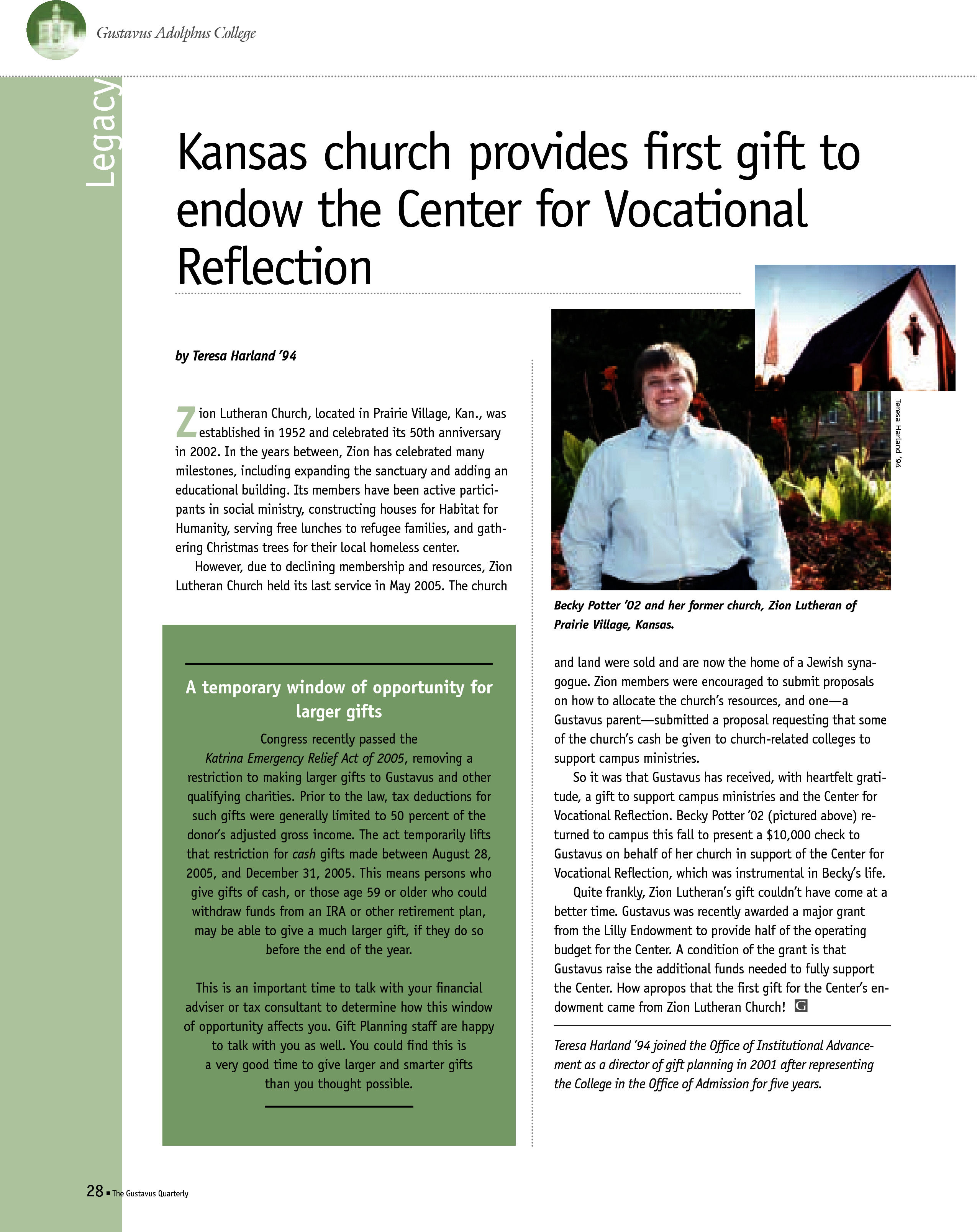 quarterly page