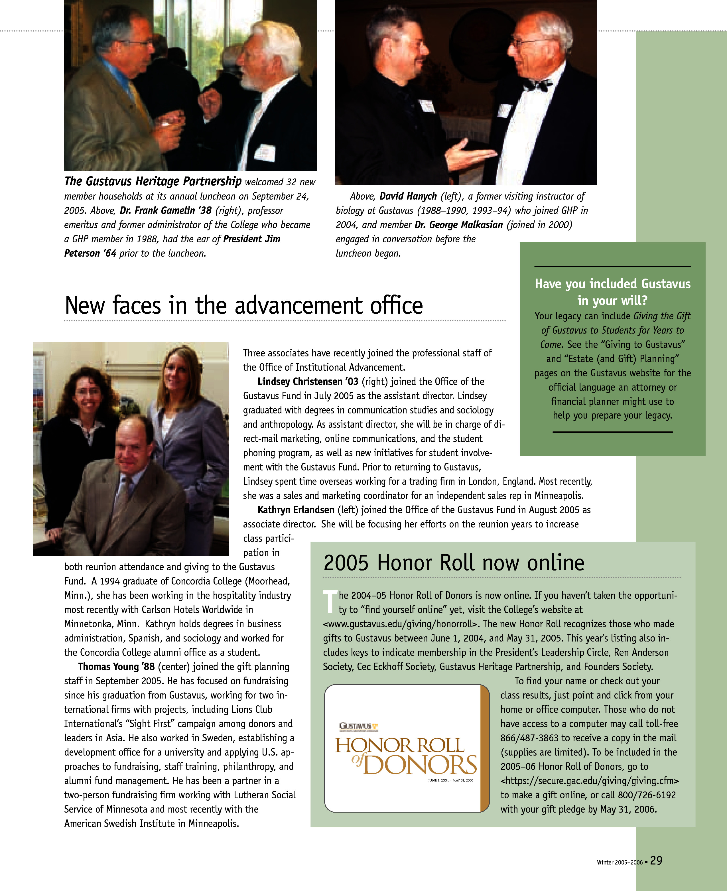 quarterly page