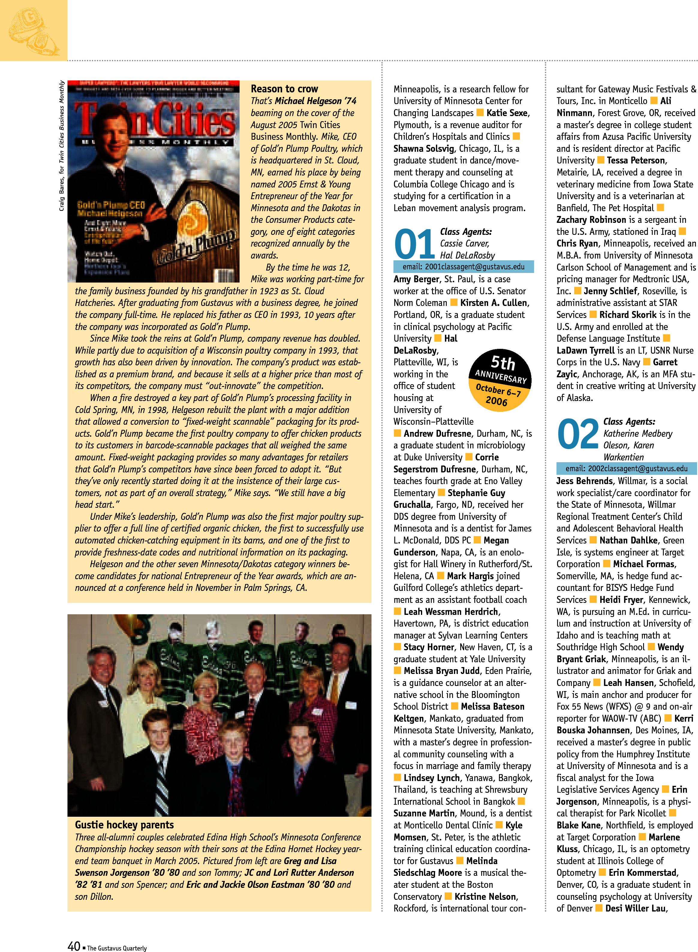quarterly page