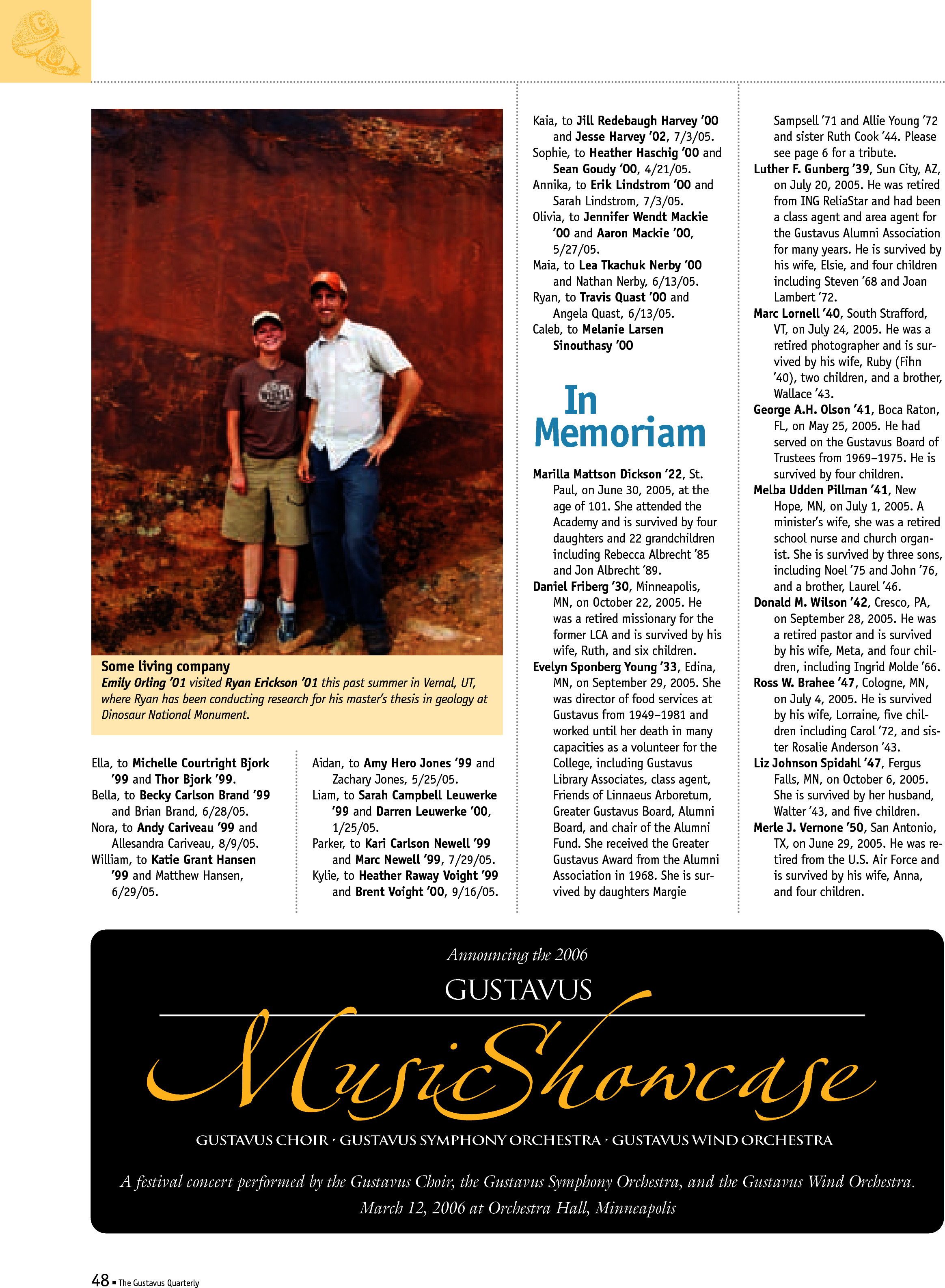 quarterly page