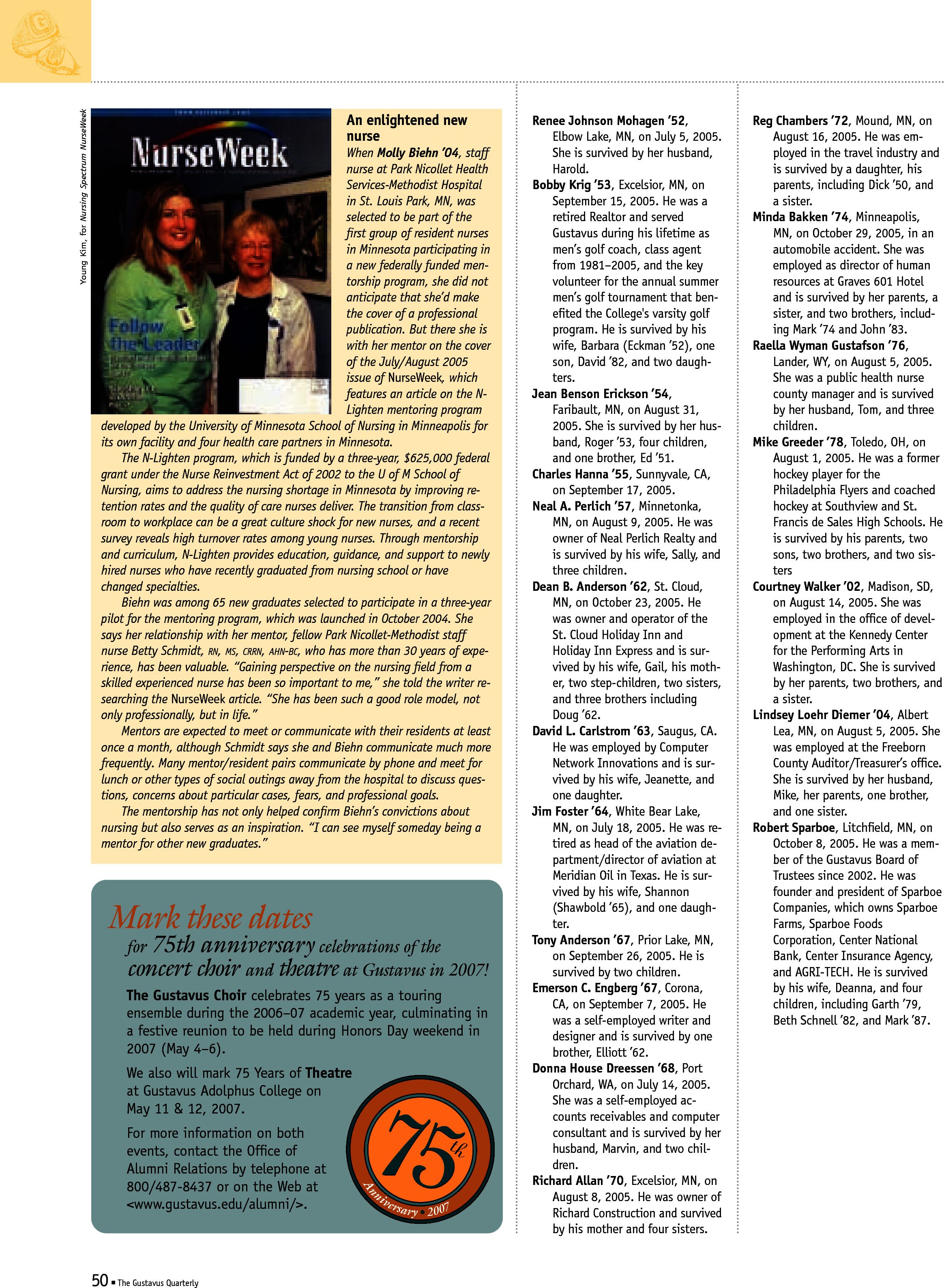 quarterly page