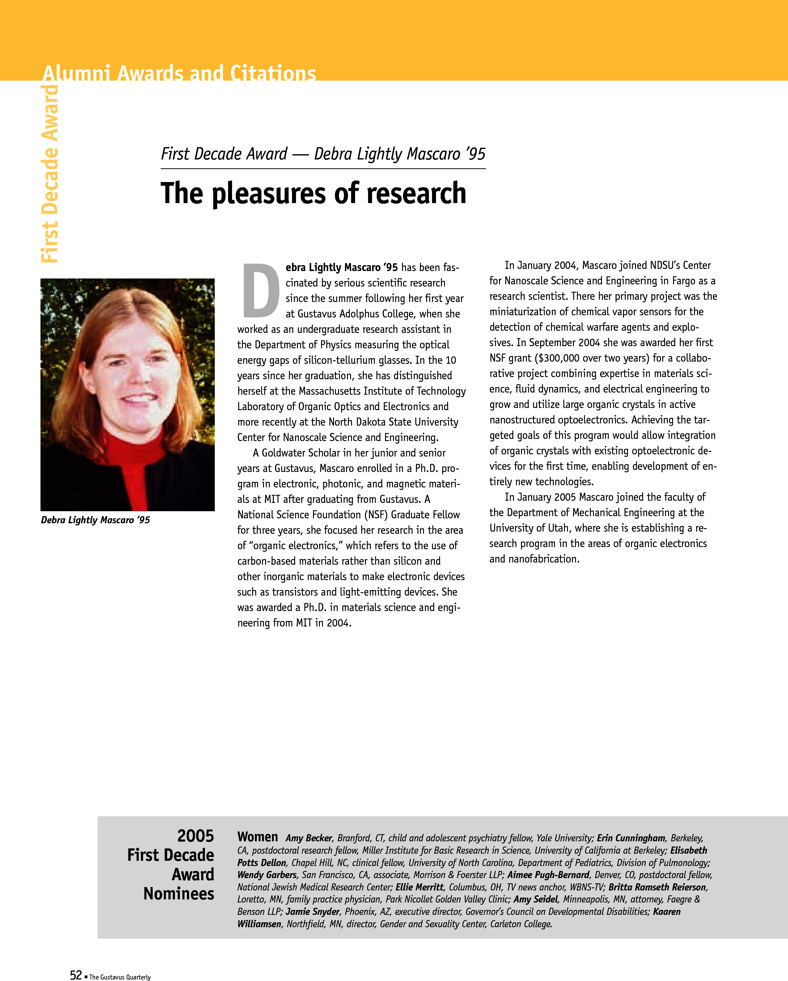 quarterly page